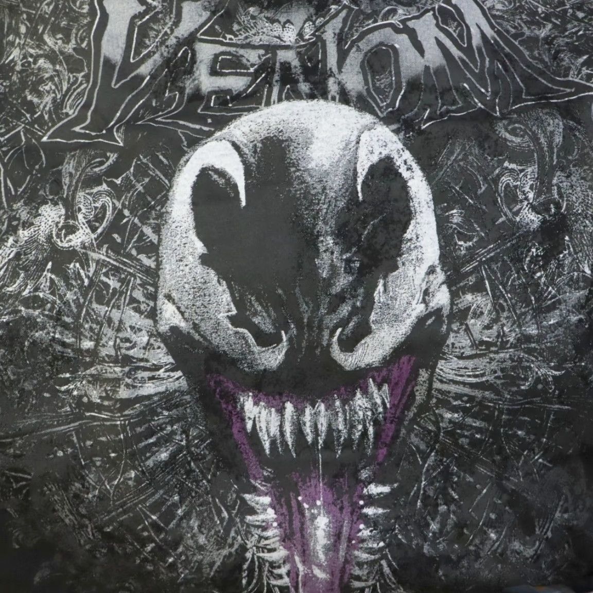 Vintage Marvel Venom Screen Print Solid T-Shirt Black Men's L Size US L / EU 52-54 / 3 - 7 Thumbnail