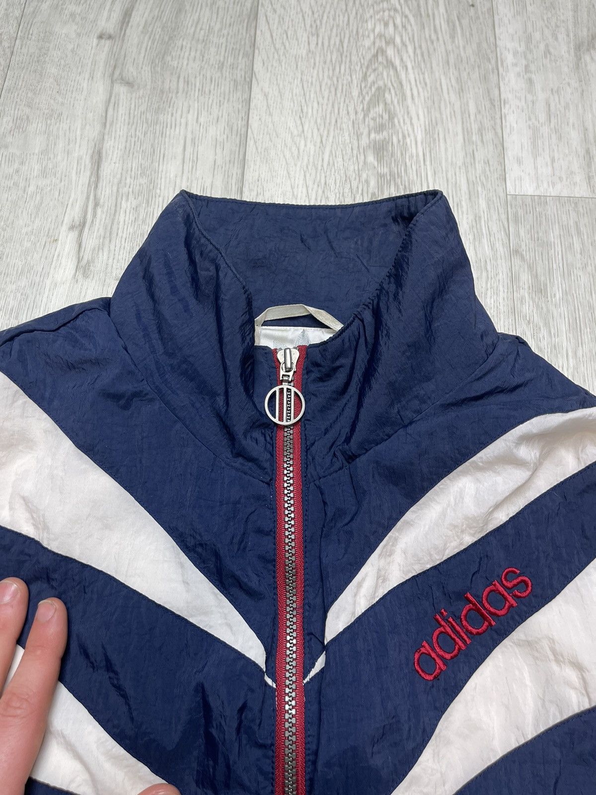Adidas × Vintage Vintage Adidas Big Logo Light Jacket 90s Size US L / EU 52-54 / 3 - 4 Thumbnail