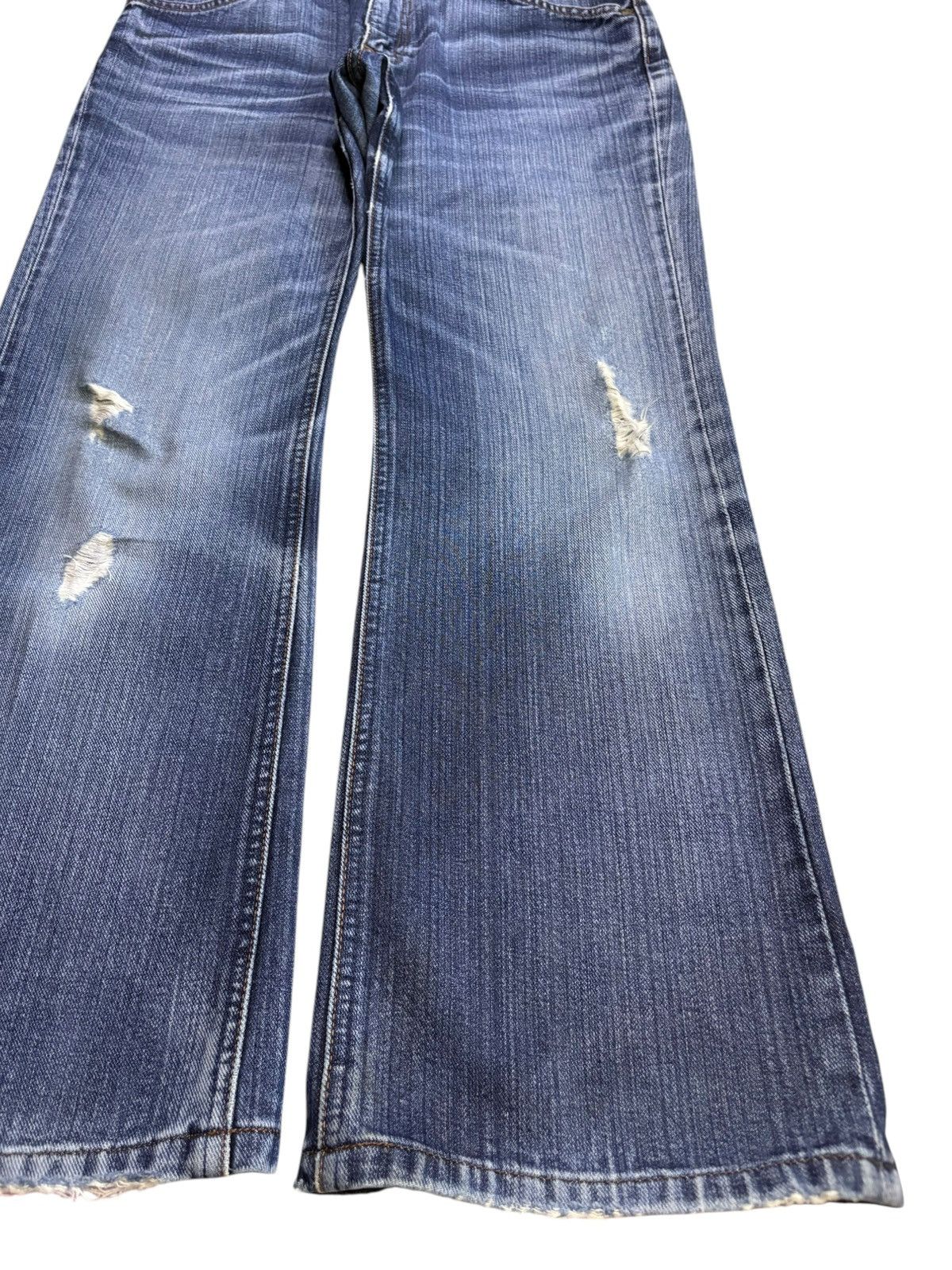 Lee Vintage Lee Blue Wash Distressed Bootcut Flare Jeans Size US 31 - 7 Thumbnail