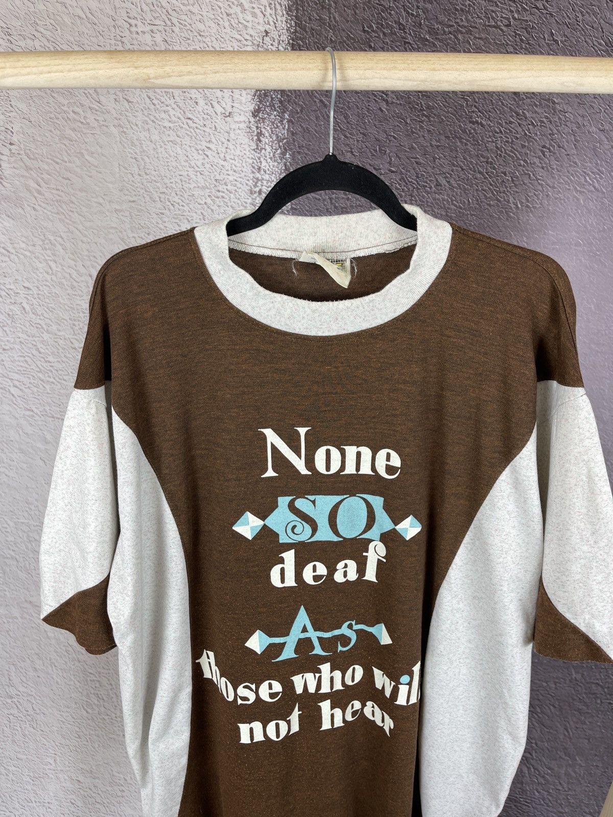 Vintage Vintage 90s “None so deaf as those who will not hear” tee Size US XL / EU 56 / 4 - 3 Thumbnail