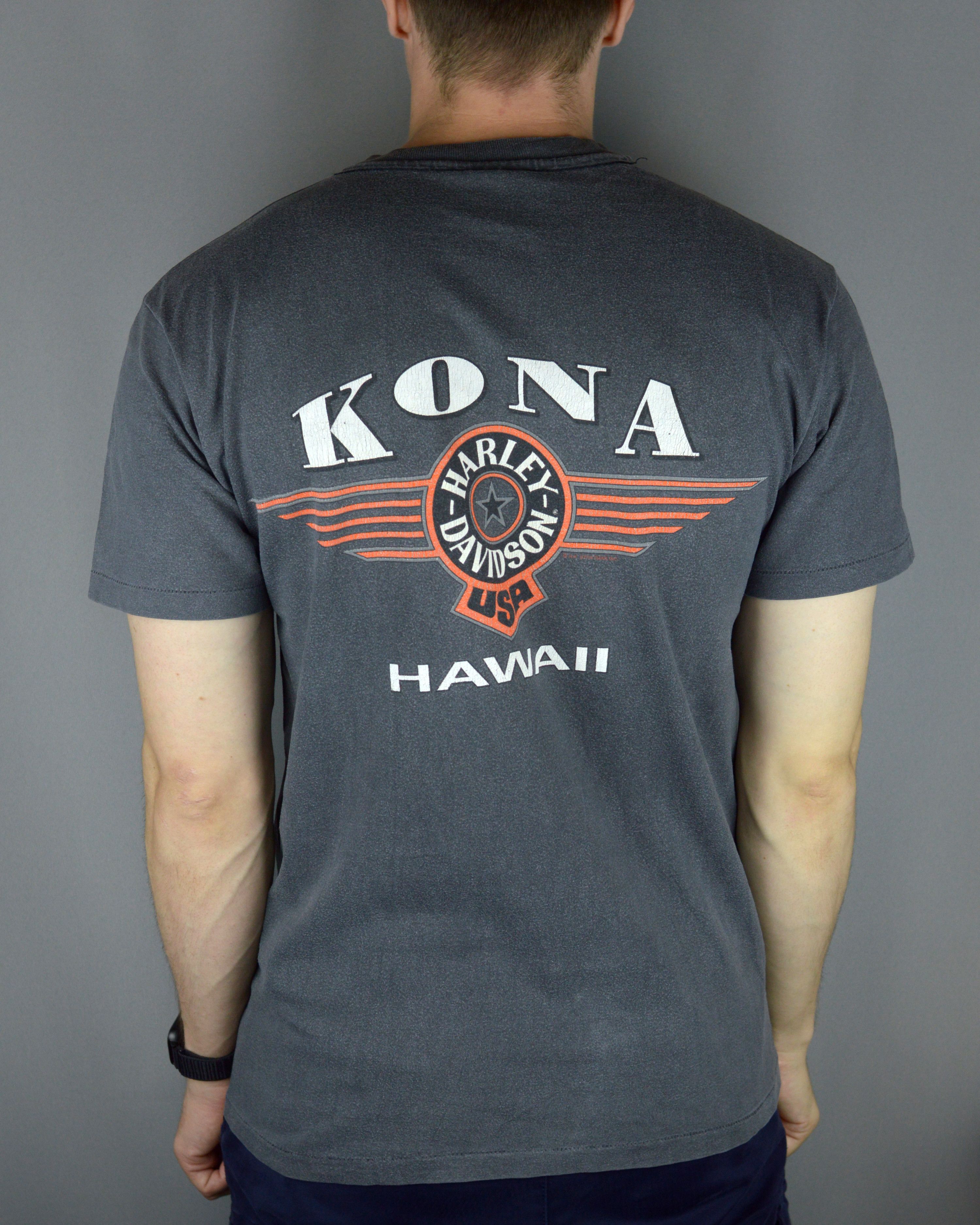 Harley Davidson × Vintage Vintage Harley Davidson Free Spirit Kona hawaii 90s t shirt Size US M / EU 48-50 / 2 - 2 Thumbnail