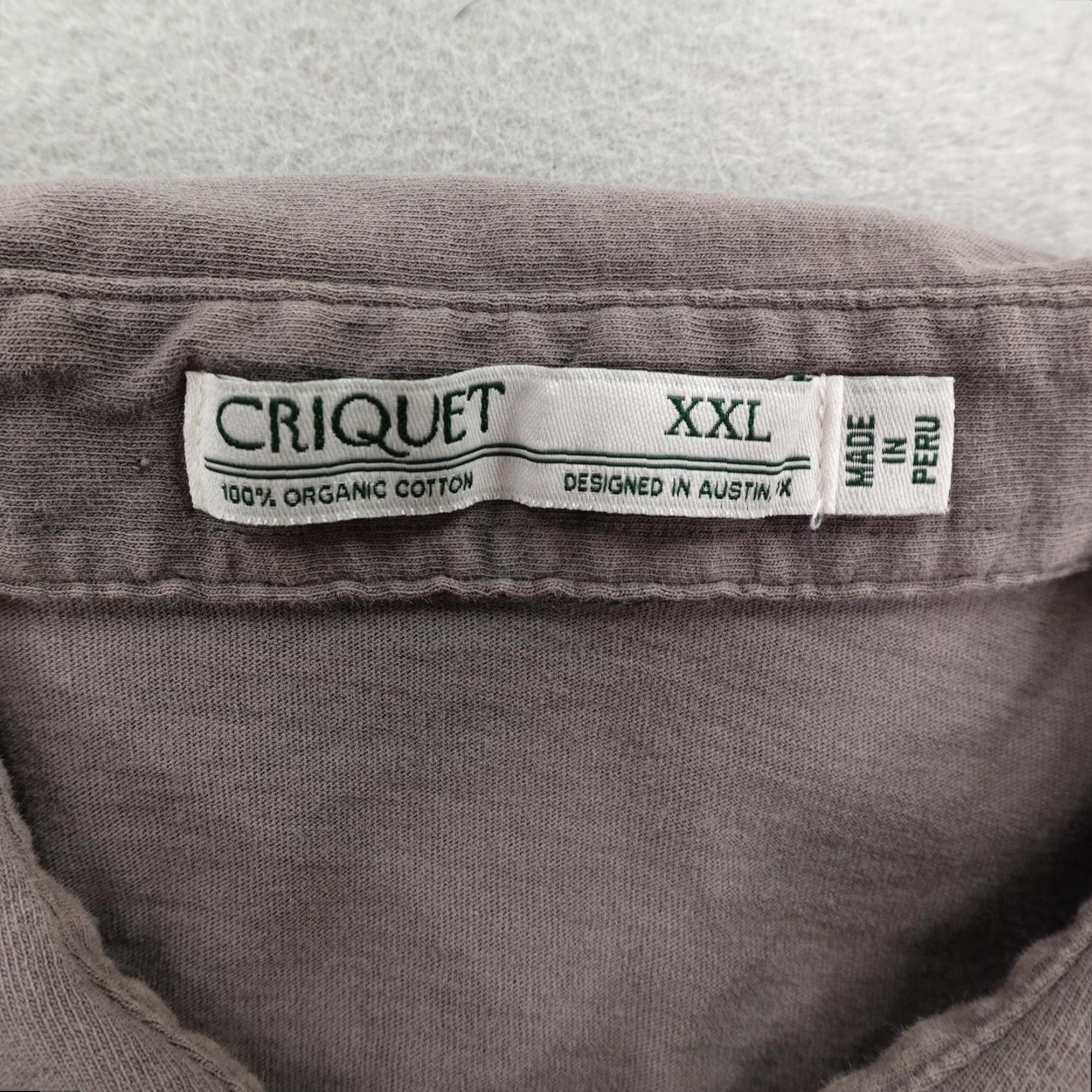 Vintage Criquet Polo Shirt Mens 2XL Gray Organic Cotton Short Sleeve Knit Casual Business Activewear Sports Golf Size US XXL / EU 58 / 5 - 7 Thumbnail