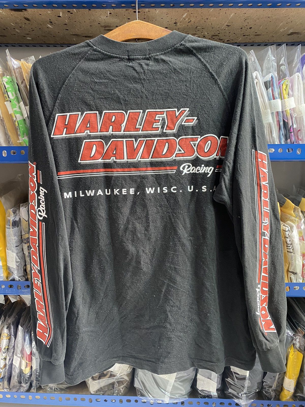 Vintage HARLEY DAVIDSON RACING TSHIRT Size US M / EU 48-50 / 2 - 7 Thumbnail