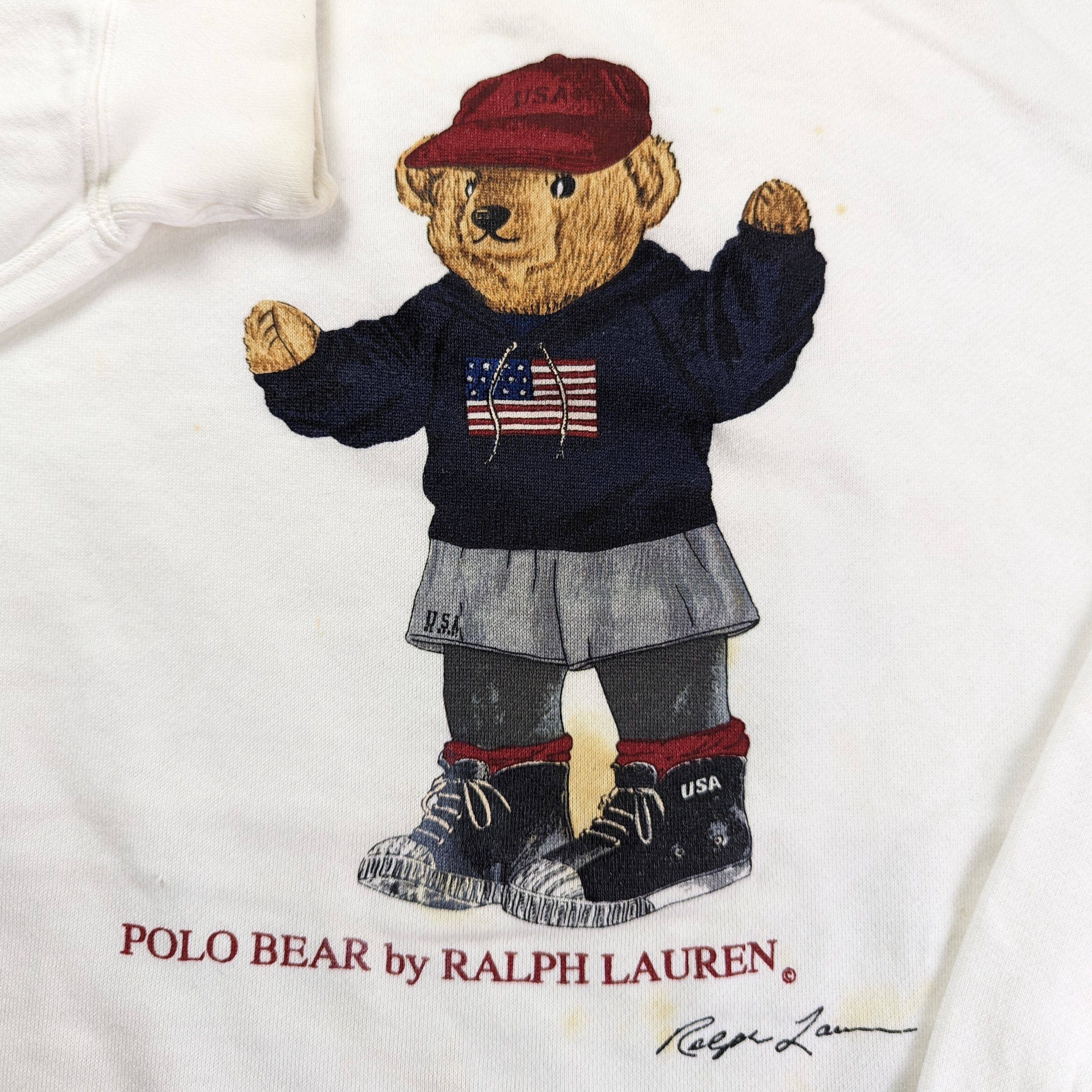 Polo Ralph Lauren Vintage Polo Bear by Ralph Lauren Crewneck Sweatshirt Size US L / EU 52-54 / 3 - 2 Thumbnail
