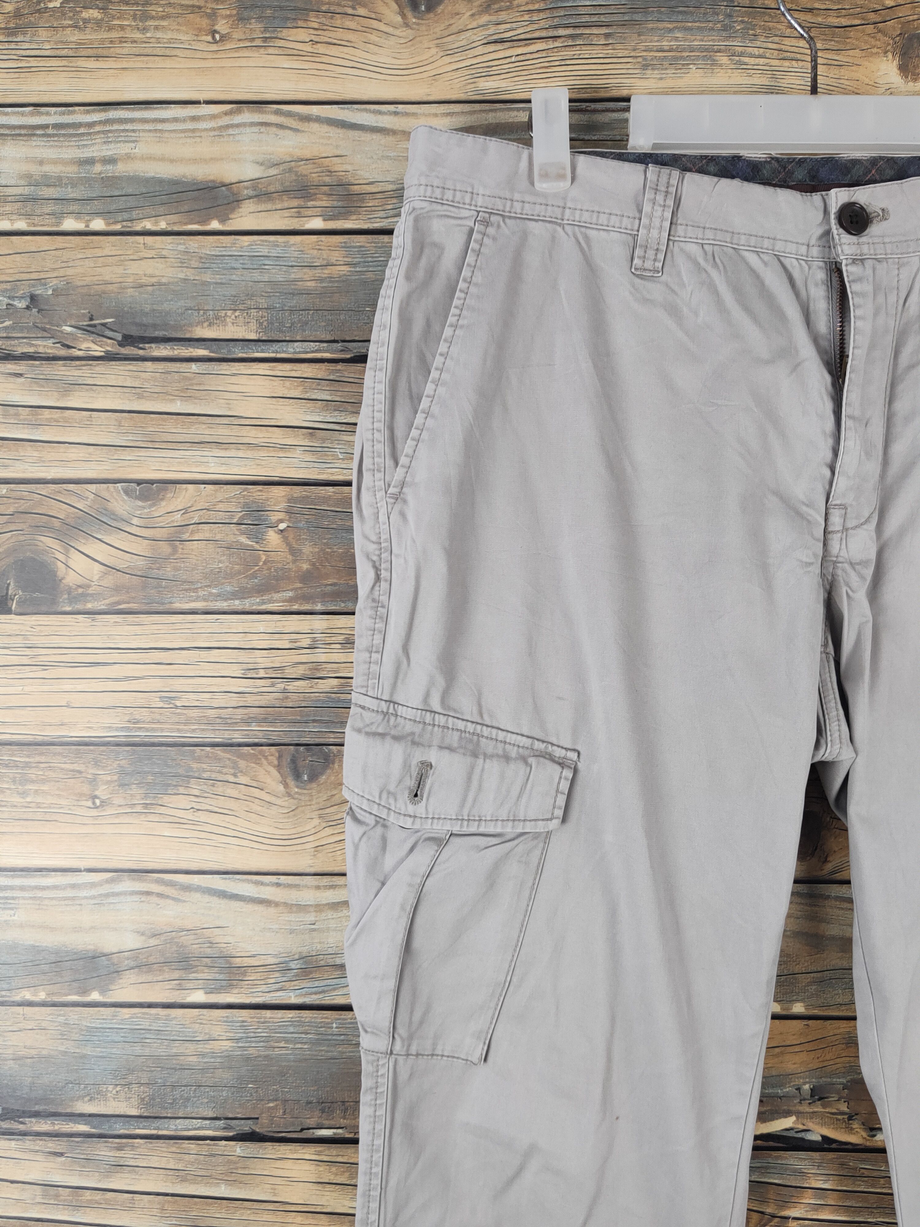 Japanese Brand DL Ciqueto Ikka Gray Multipocket Tactical Cargo Pants #1355 Size 33" - 3 Thumbnail