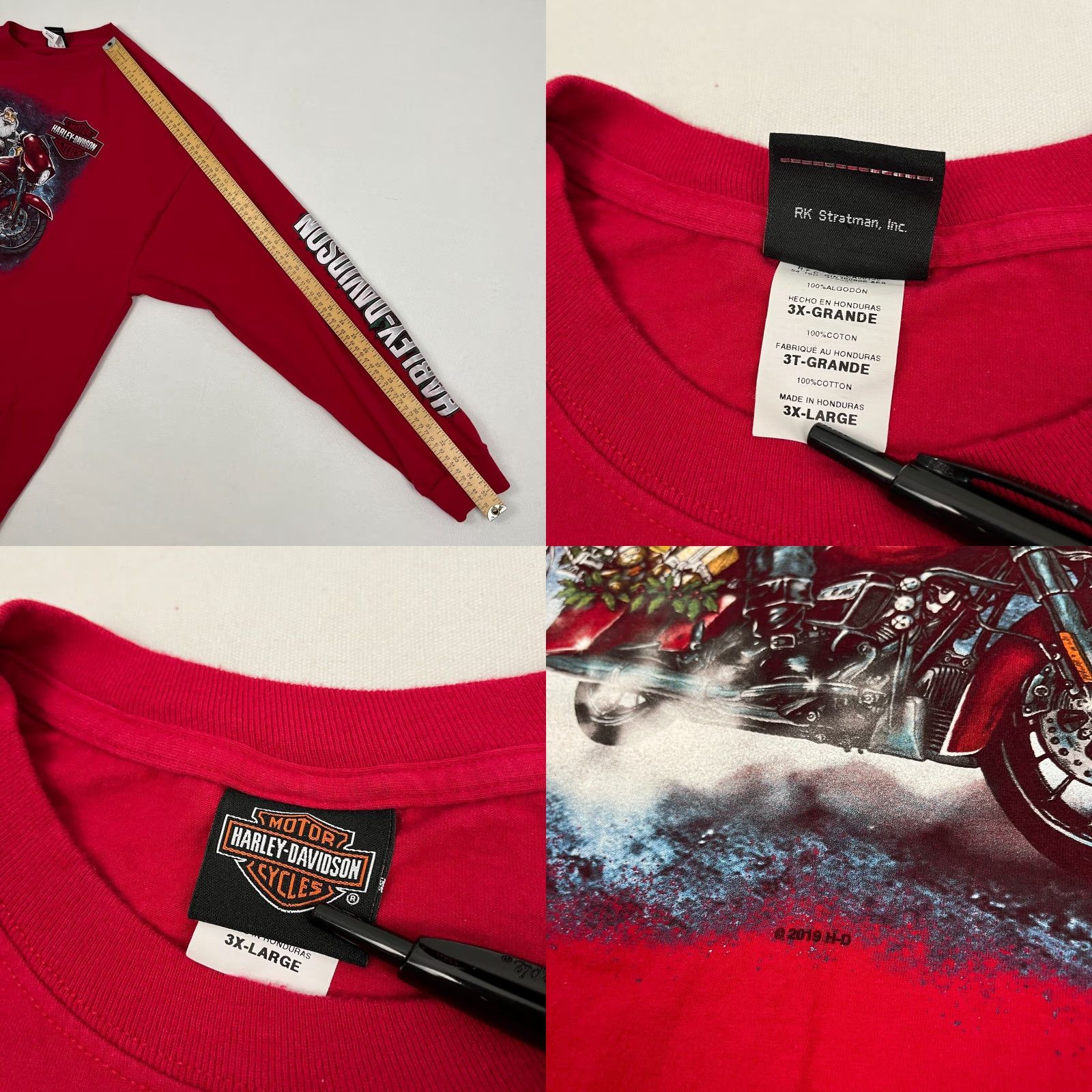 Harley Davidson Harley-Davidson Christmas Shirt Men 3XL Red Santa Claus Motorcycle Reindeer 2019 Size US XXL / EU 58 / 5 - 8 Thumbnail