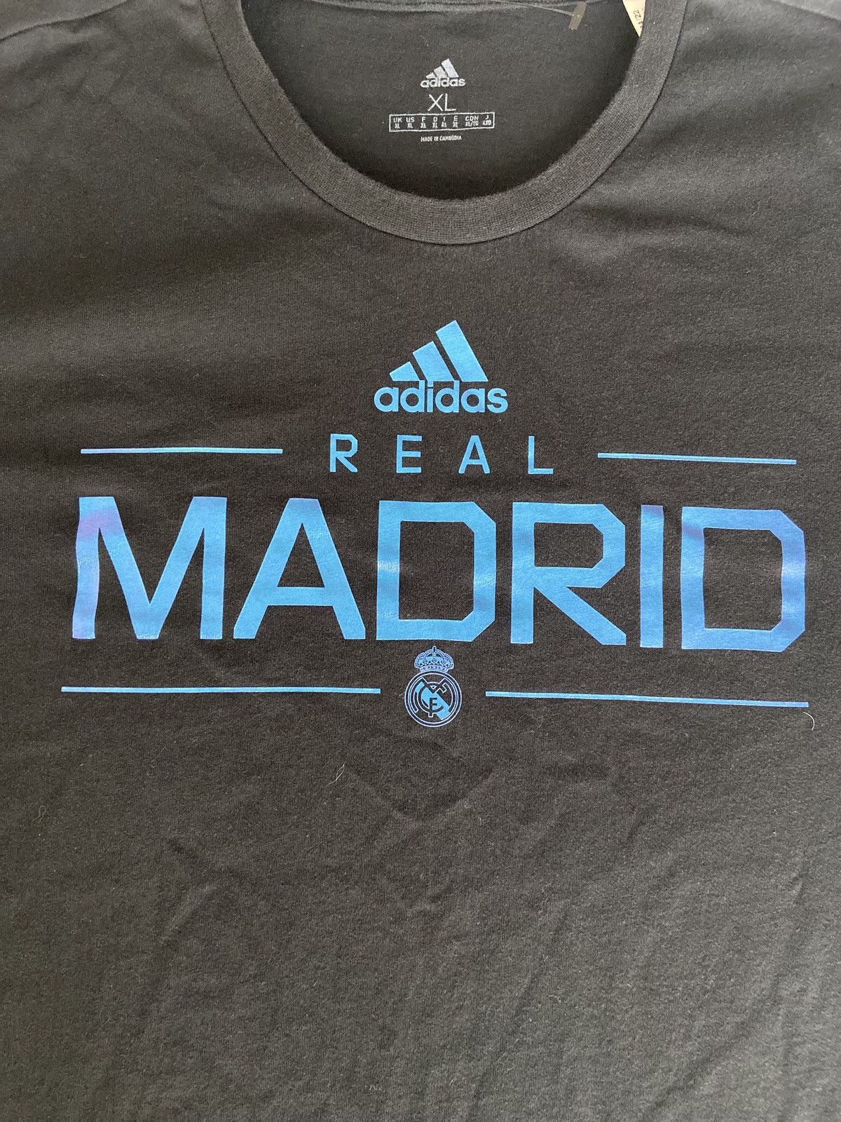Adidas × Designer ADIDAS x FC REAL MADRID Short Sleeve Black Soccer Shirt XL Size US XL / EU 56 / 4 - 6 Thumbnail