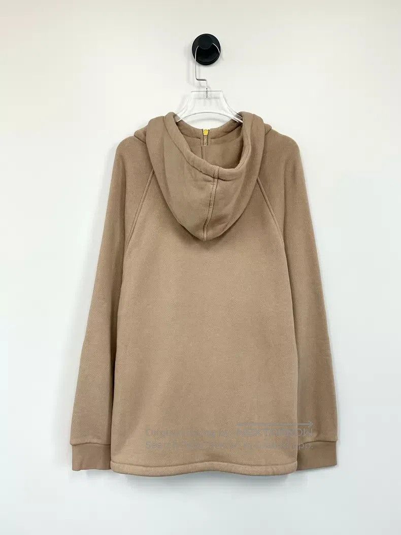 Gucci Gucci Khaki half-zipper embroidered logo hooded sweatshirt Size US XXS / EU 40 - 2 Thumbnail