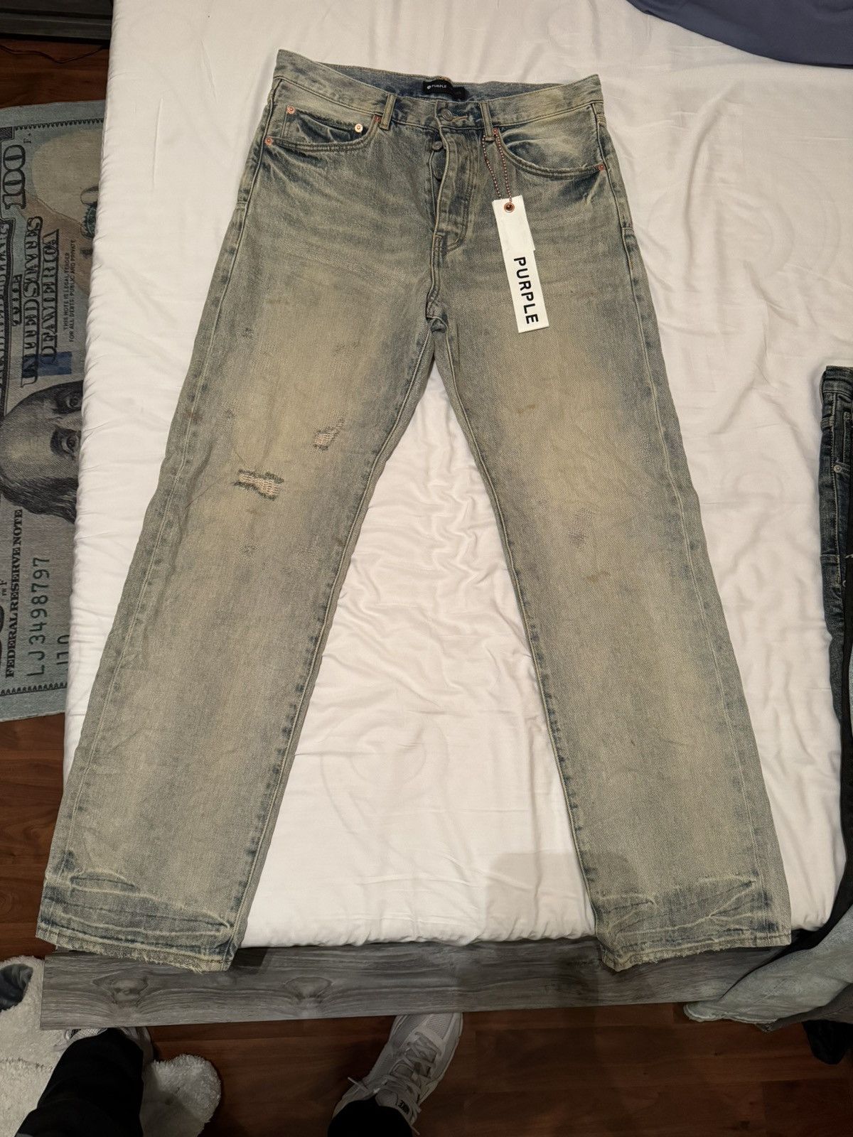 Image of Purple Jeans in Grey, Men's (Size 33)