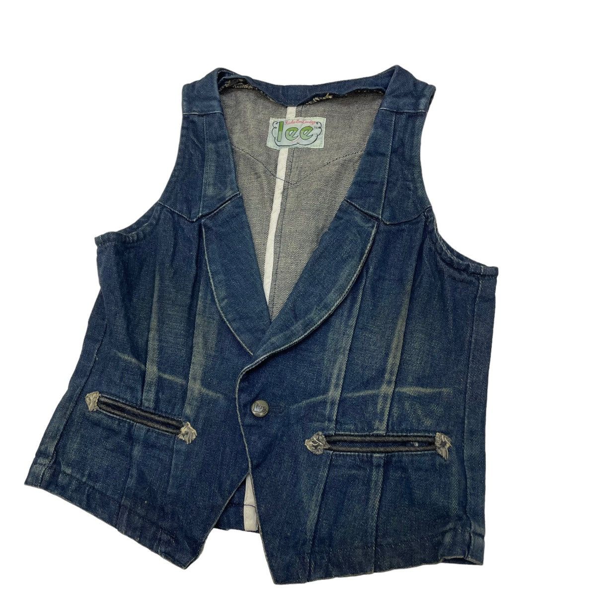Indigo 💥Japanese Brand Lee Indigo Vest Jacket Size S / US 4 / IT 40 - 4 Thumbnail