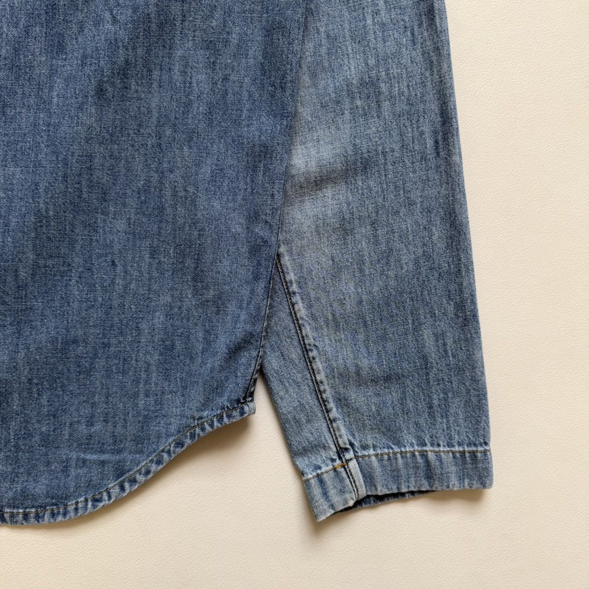 Maison Margiela S/S 19 Washed Blue Zip Denim Utility Shirt Size US M / EU 48-50 / 2 - 17 Thumbnail
