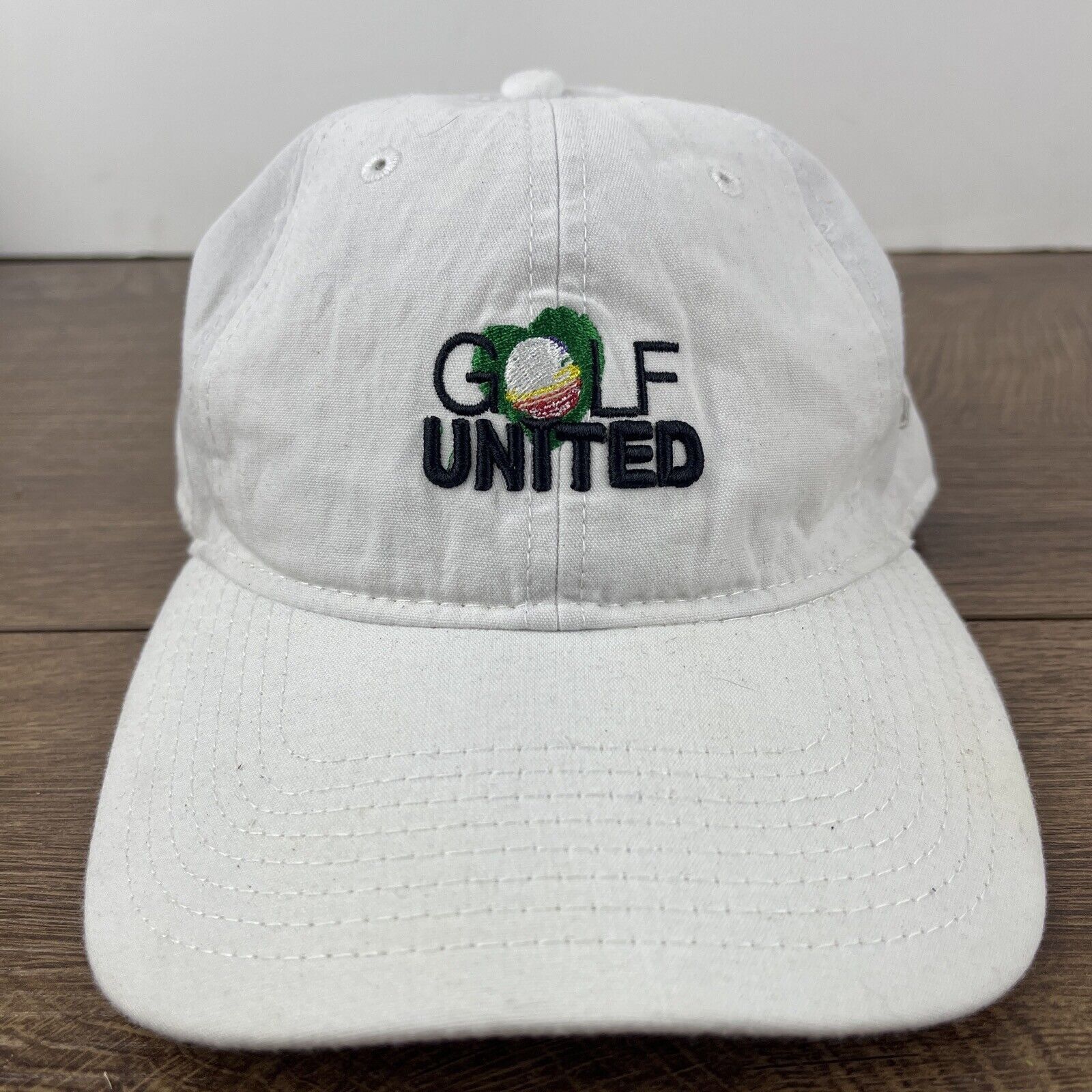Other United Golf Hat Golf White Hat Adjustable Adult Size Hat Whi Size ONE SIZE - 3 Thumbnail
