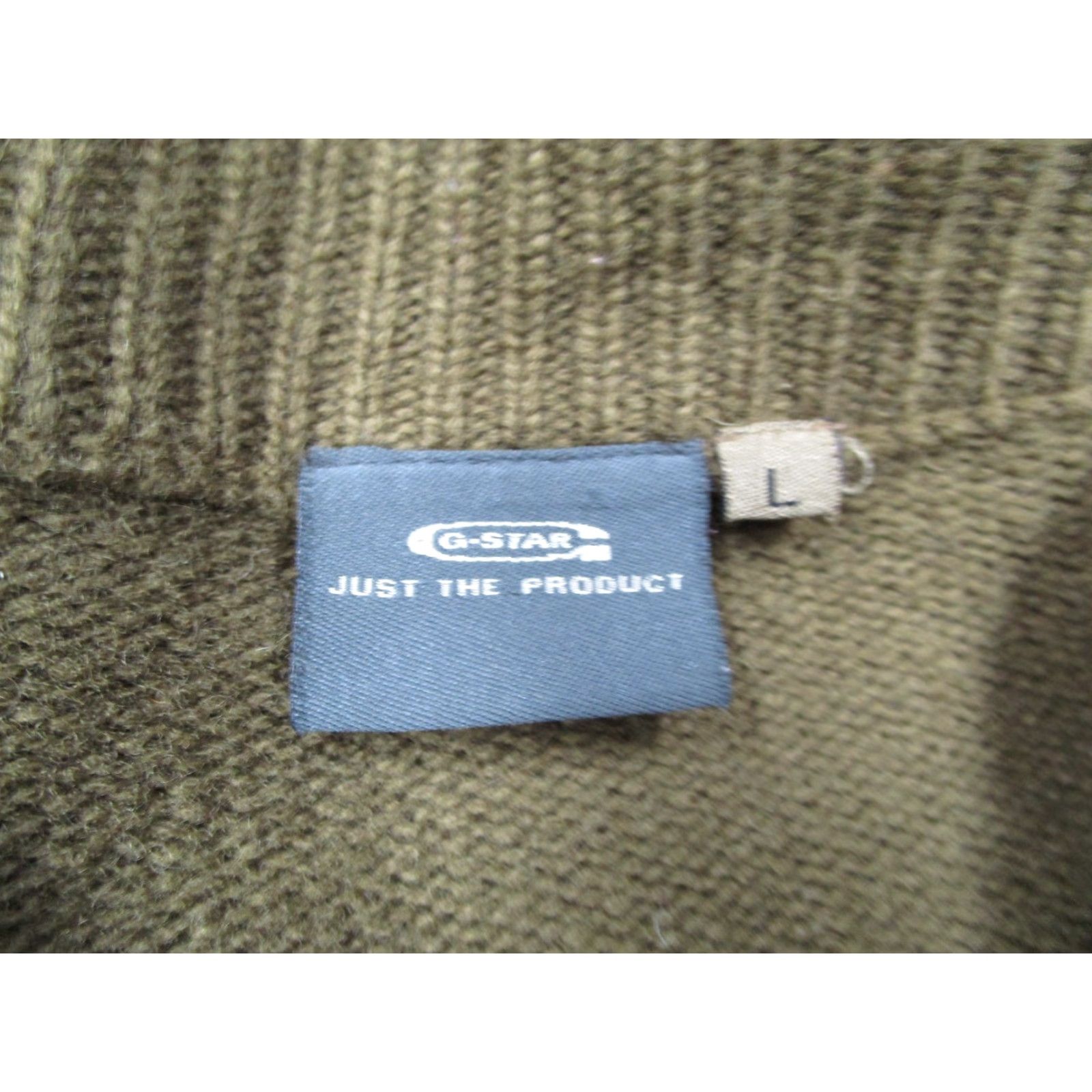 Vintage VINTAGE G Star Sweater Men Large Green Wool Cardigan Long Sleeve Full Zip Casual Warm Size US L / EU 52-54 / 3 - 2 Thumbnail