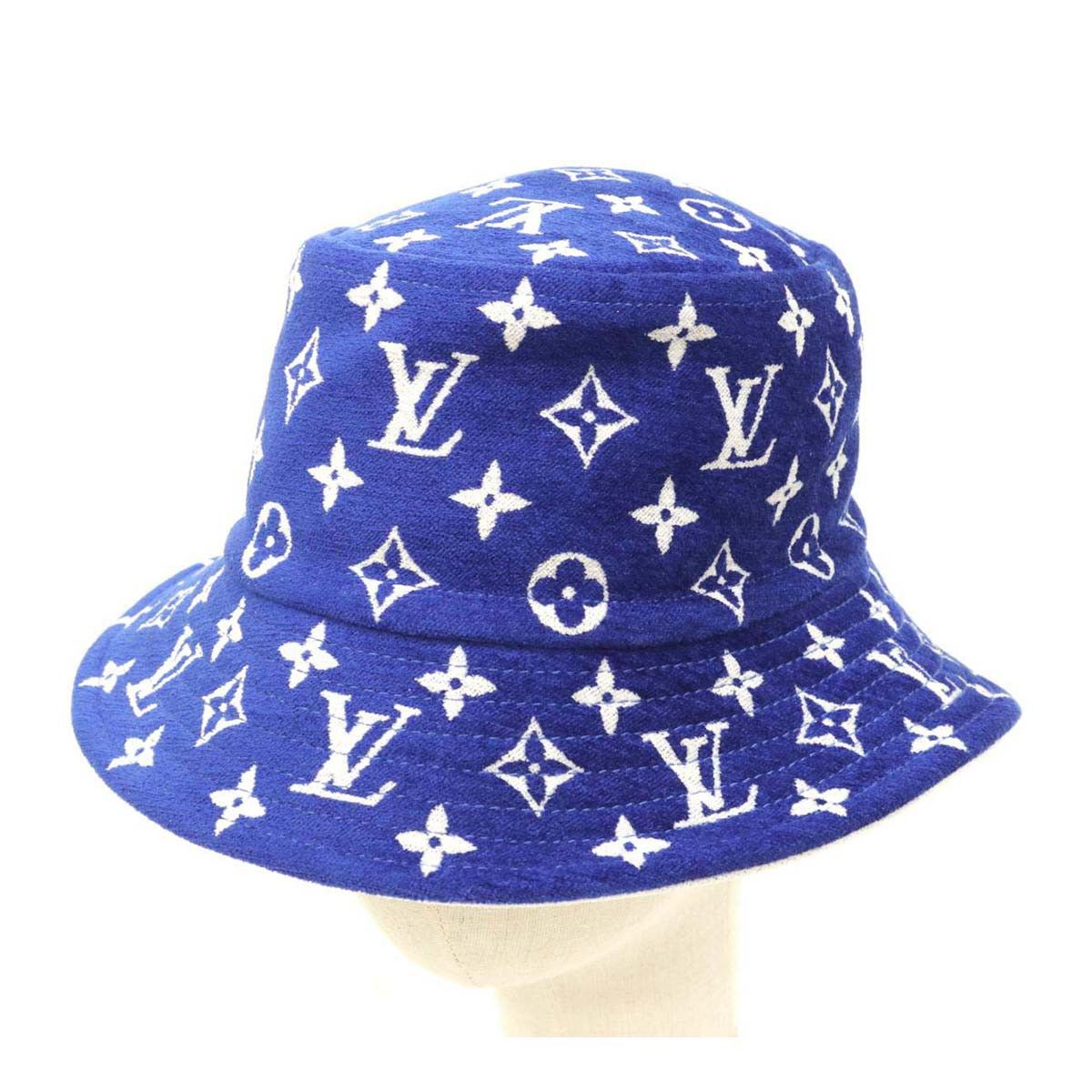 image of Louis Vuitton Monogram Bucket Hat in Blue, Men's