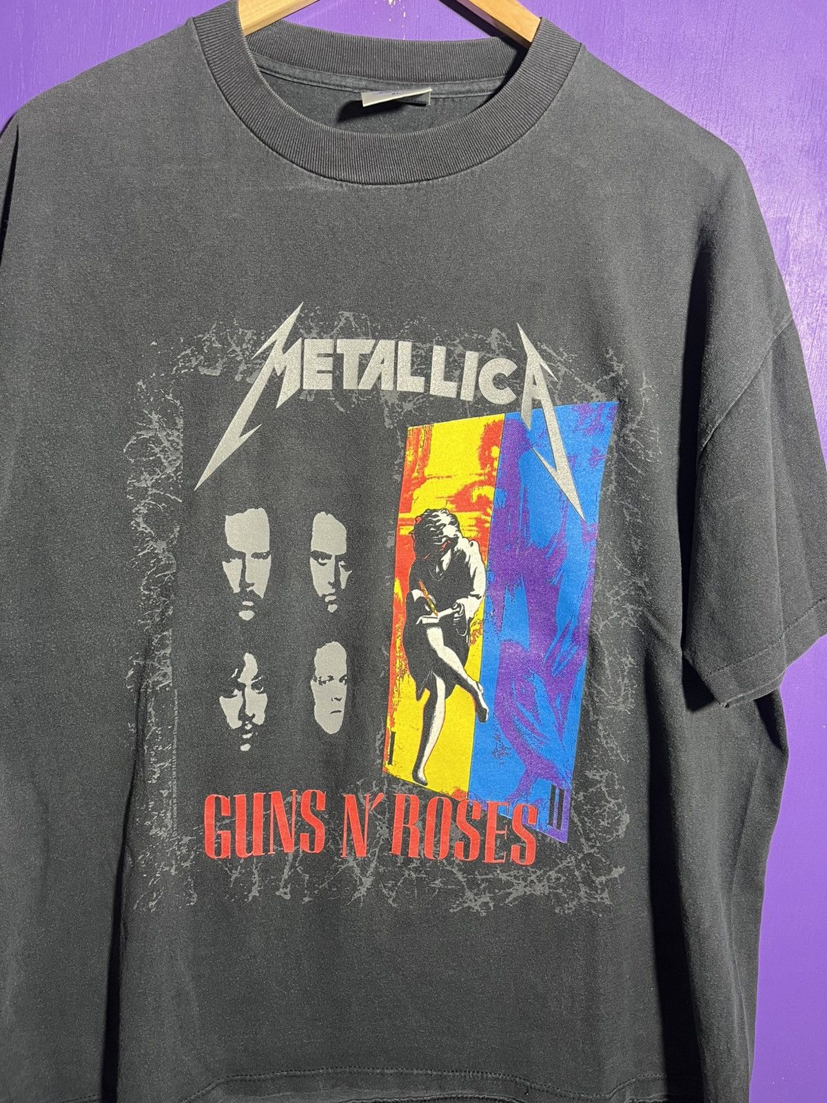 Band Tees × Vintage Vintage 1992 Metallica/Guns N Roses USA tour t-shirt Size US XL / EU 56 / 4 - 3 Thumbnail