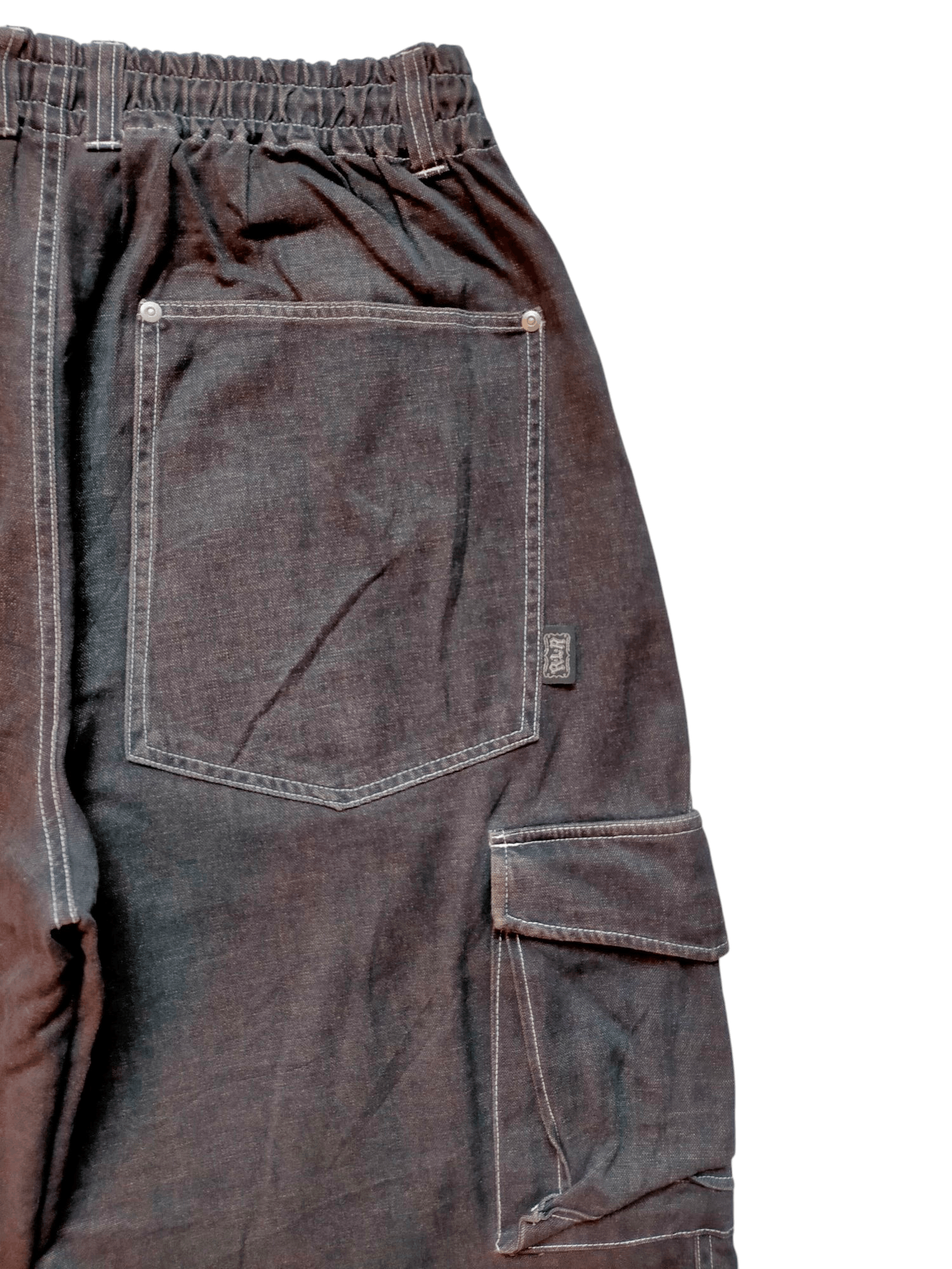 JNCO × Japanese Brand Raton Laveur Wide Leg Baggy Cargo Embroidered Black Jeans Size US 32 / EU 48 - 10 Thumbnail