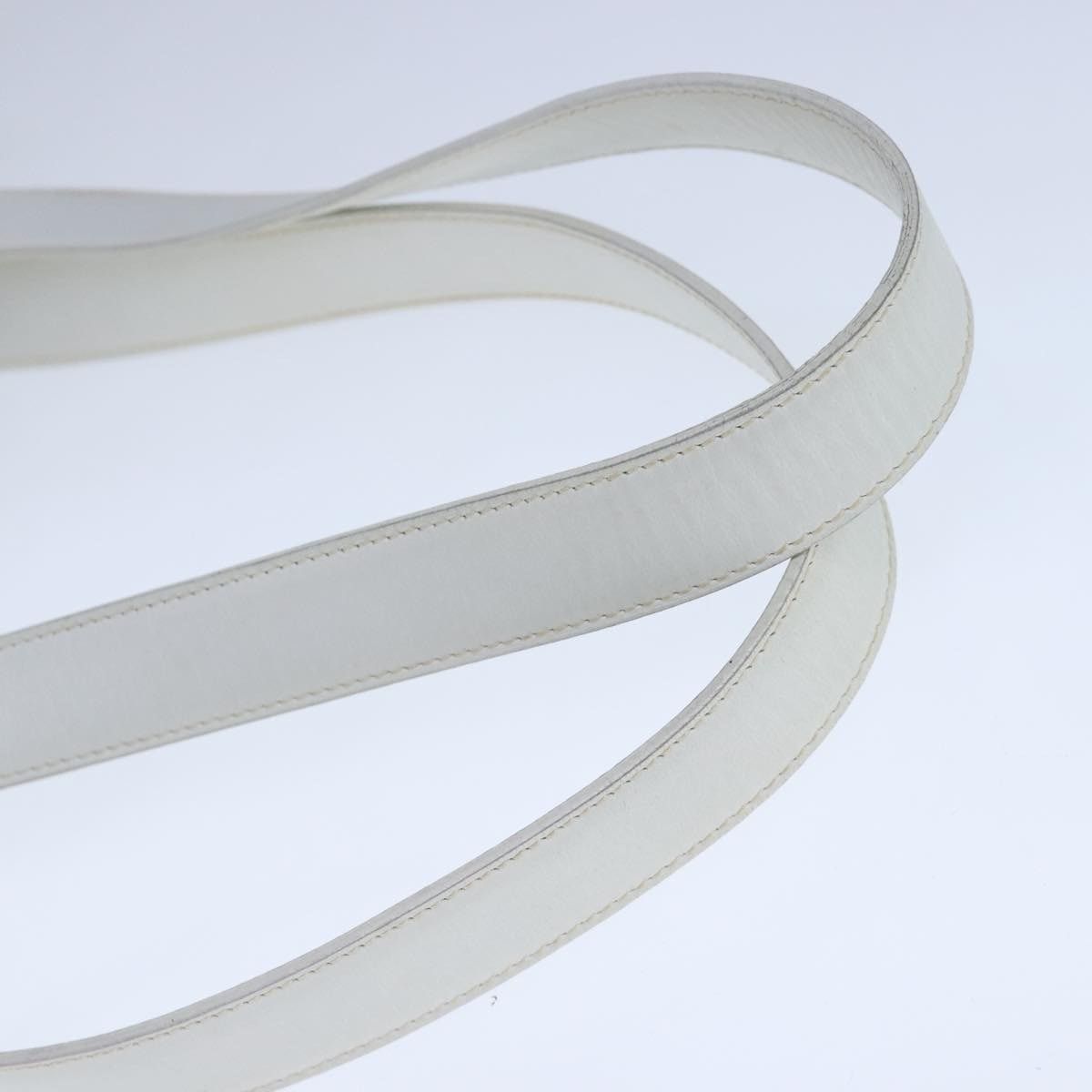 Celine CELINE Ribbon Tote Bag Leather White Black Size ONE SIZE - 7 Thumbnail