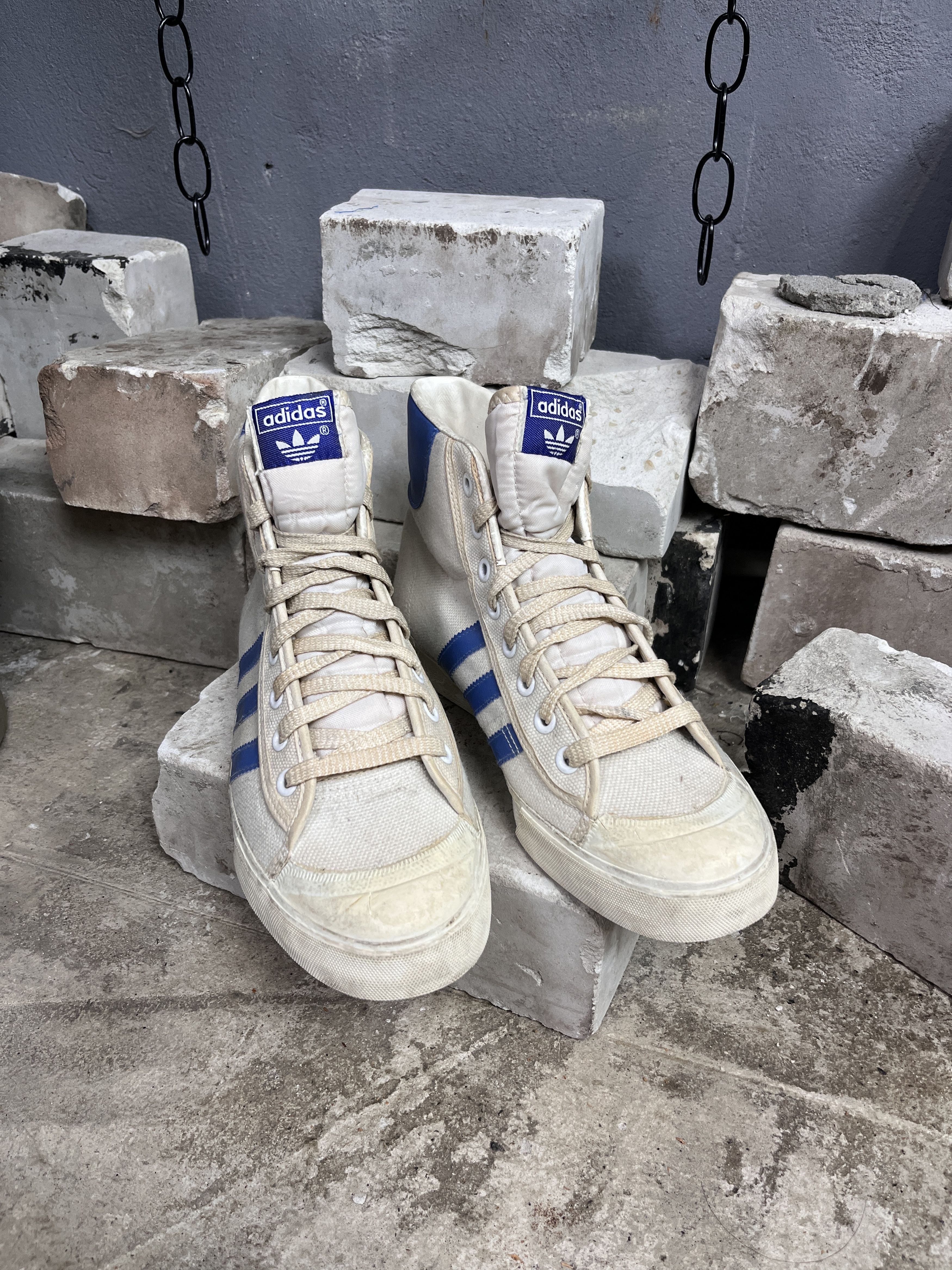 Adidas 1980s ADIDAS CANVAS HIGH TOP ROLLER SKATE SNEAKERS - 5134 Size US 10 / EU 43 - 1 Thumbnail