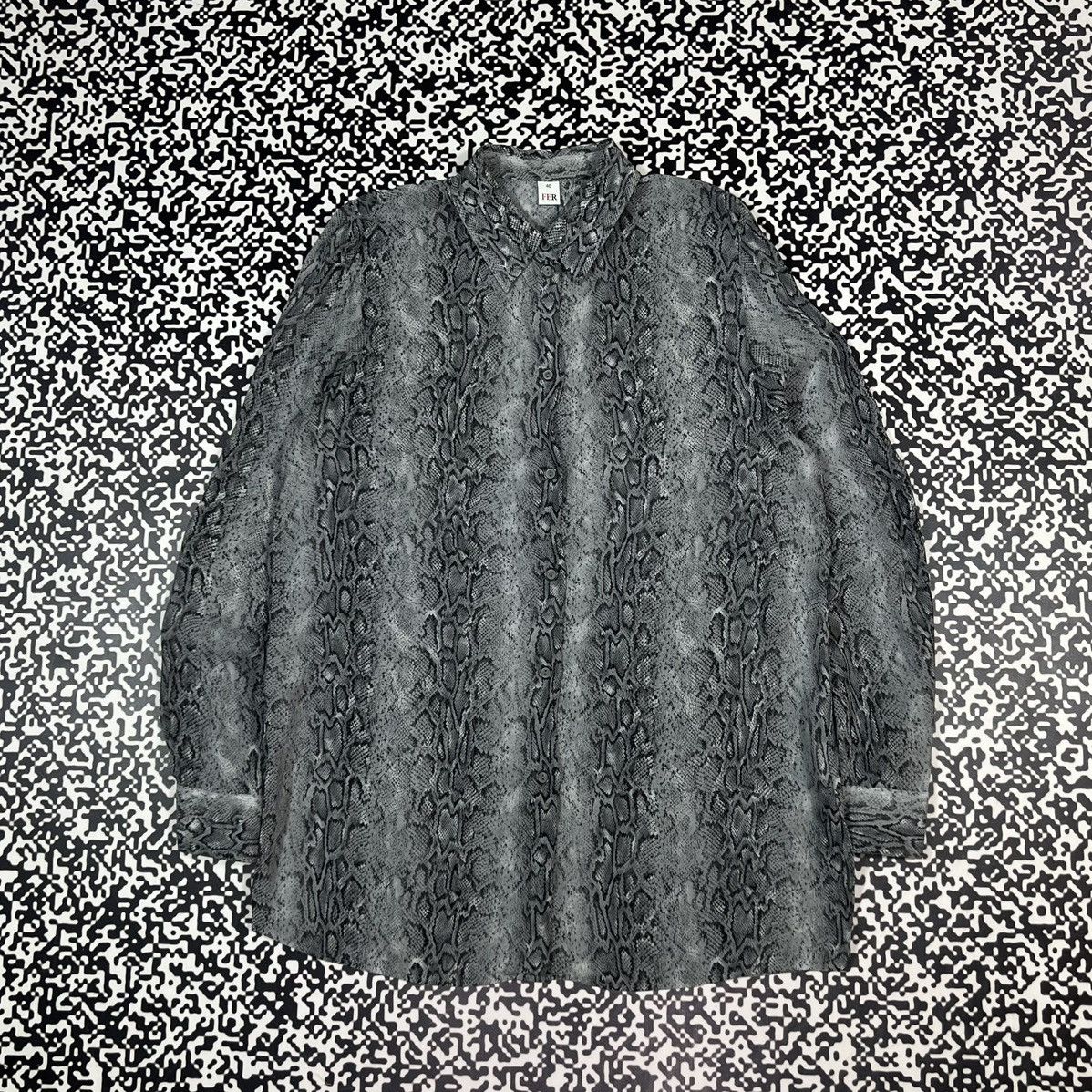 Ferre GF Ferre Snake Python Print Luxury Style Retro Long Shirt Size M / US 6-8 / IT 42-44 - 4 Thumbnail