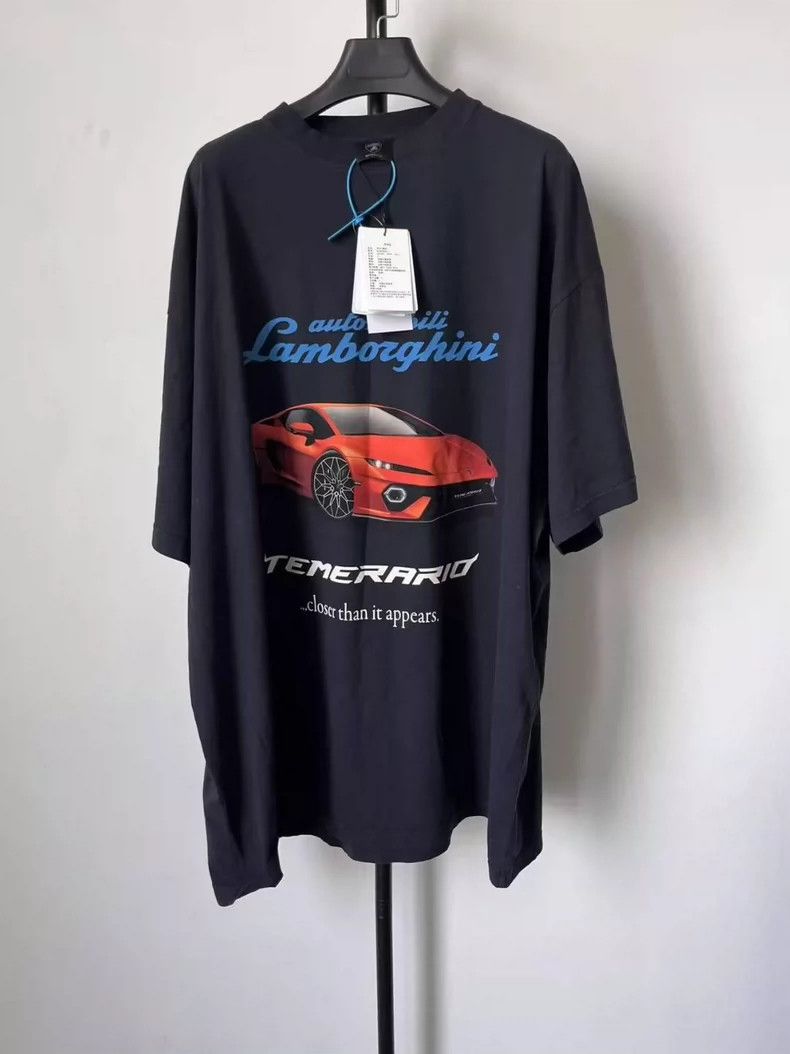 Balenciaga Balenciaga Quick-drying short sleeve T-shirt with car patt Size US XL / EU 56 / 4 - 1 Thumbnail