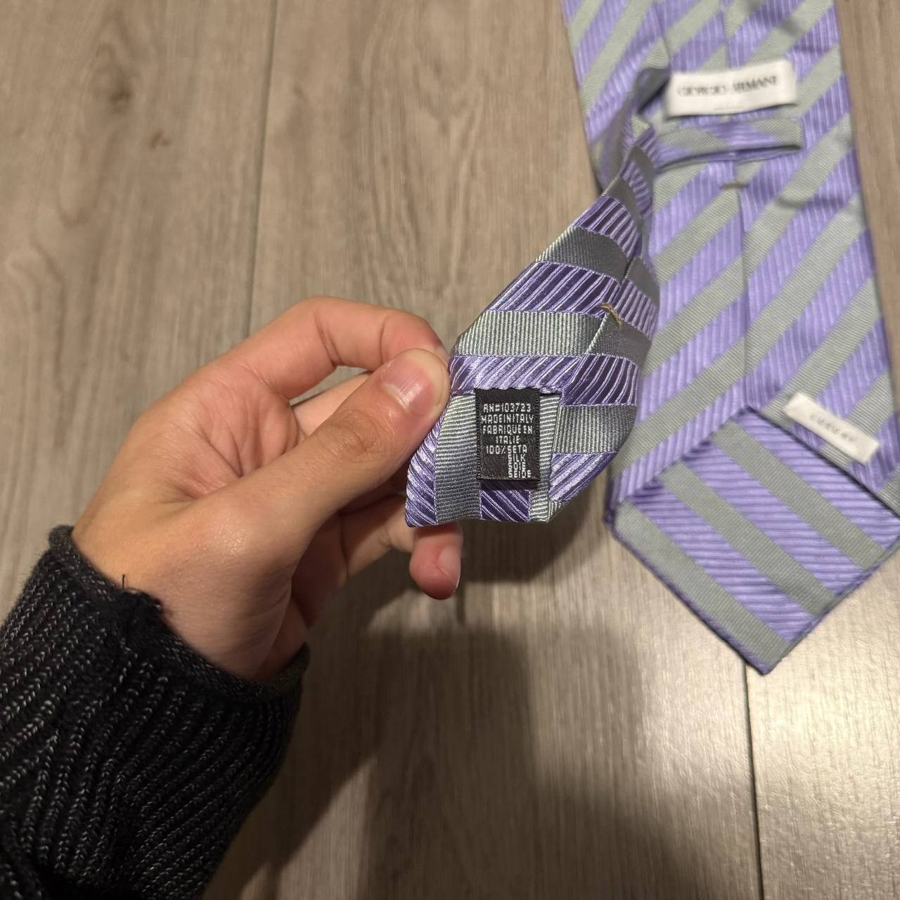 Giorgio Armani giorgio armani tie silk mens striped Size ONE SIZE - 3 Thumbnail