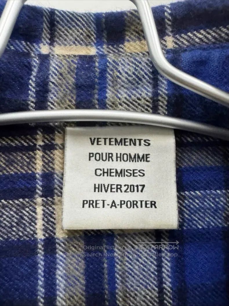 Vetements Vetements 16 Shirt Blue Plaid Shirt with Kanye's Ring Size US S / EU 44-46 / 1 - 3 Thumbnail