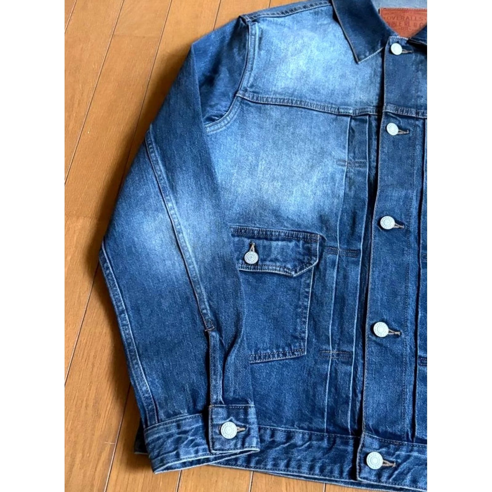 Ralph Lauren VINTAGE RRL Ralph Lauren Denim Jacket Men L Blue 2nd O221 67cm 100% Cotton Jacket Style Size US L / EU 52-54 / 3 - 3 Thumbnail