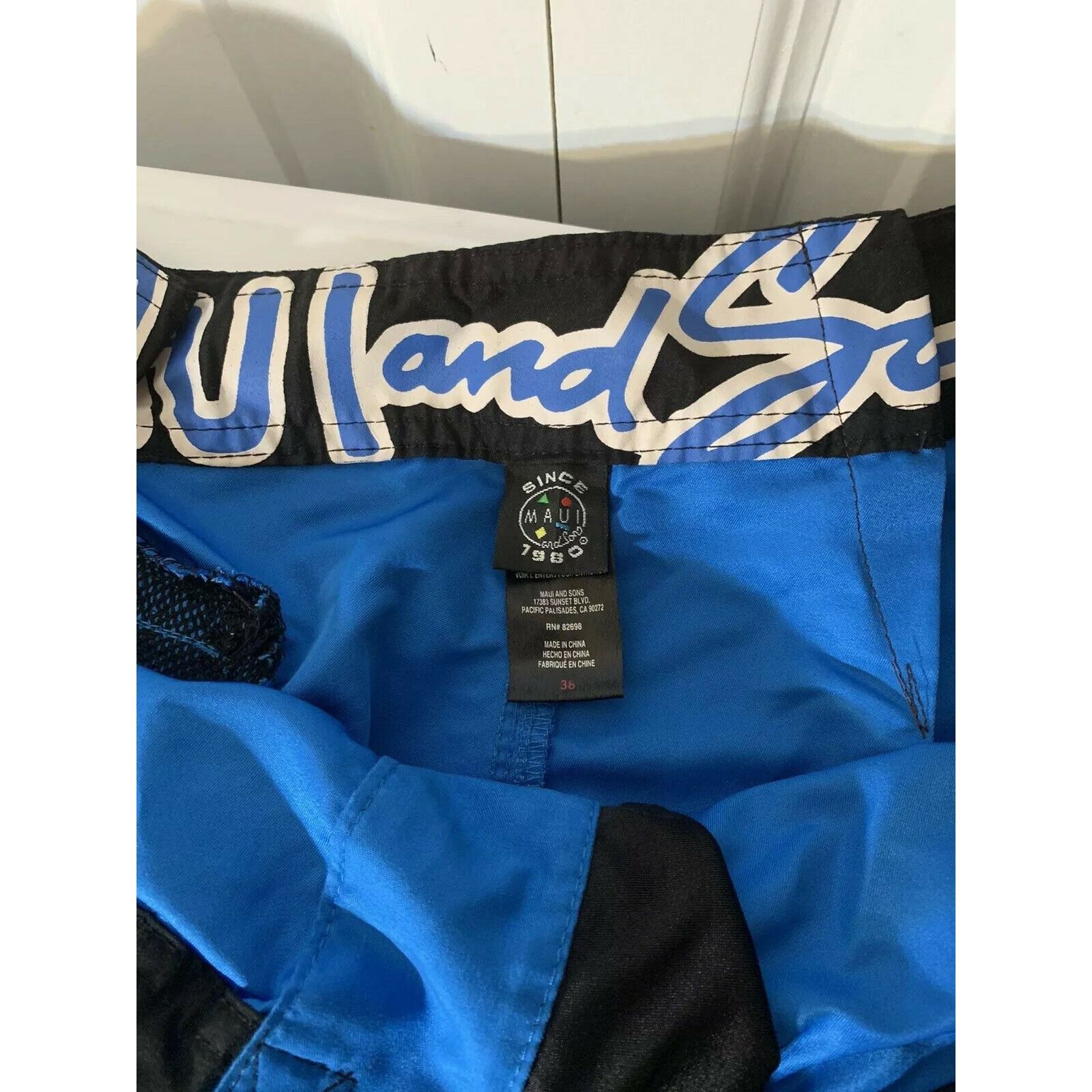 Maui and Sons Retro 80s 90s Maui And Sons Spell Out Board Shorts Men’s Siz Size US 38 / EU 54 - 2 Thumbnail