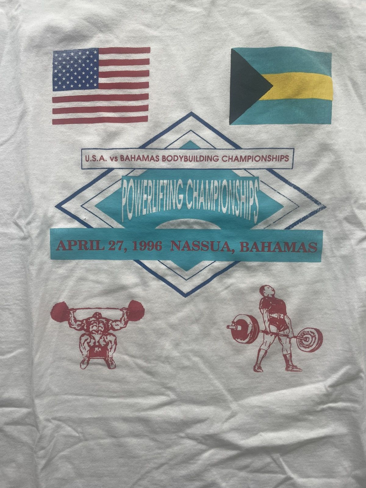 Gildan × Vintage Vintage 90s powerlifting competition t-shirt Size US L / EU 52-54 / 3 - 2 Thumbnail