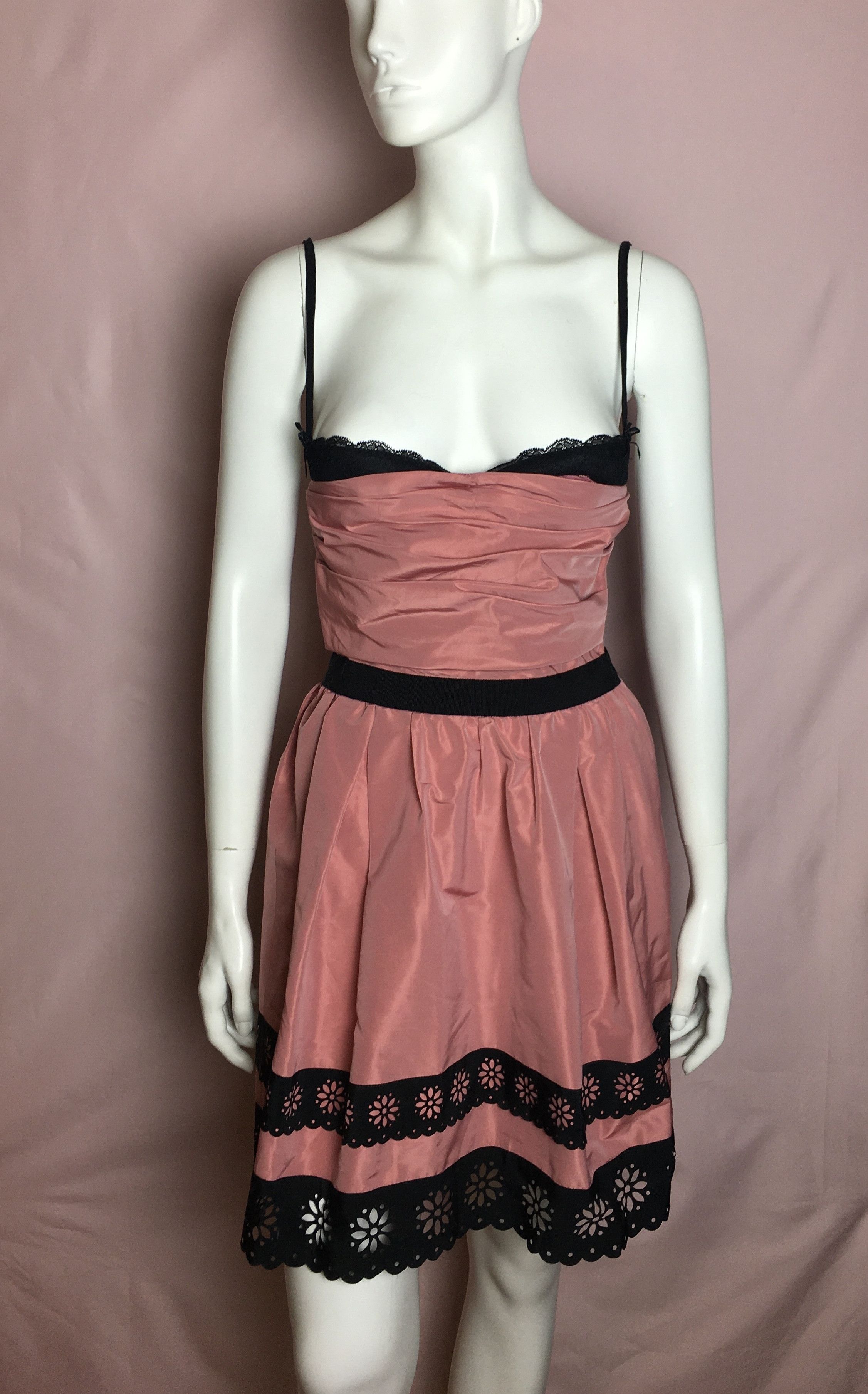 Moschino Moschino Cheap & Chic F/W 2012 Pink Satin Mini Dress US 6 Size M / US 6-8 / IT 42-44 - 2 Thumbnail