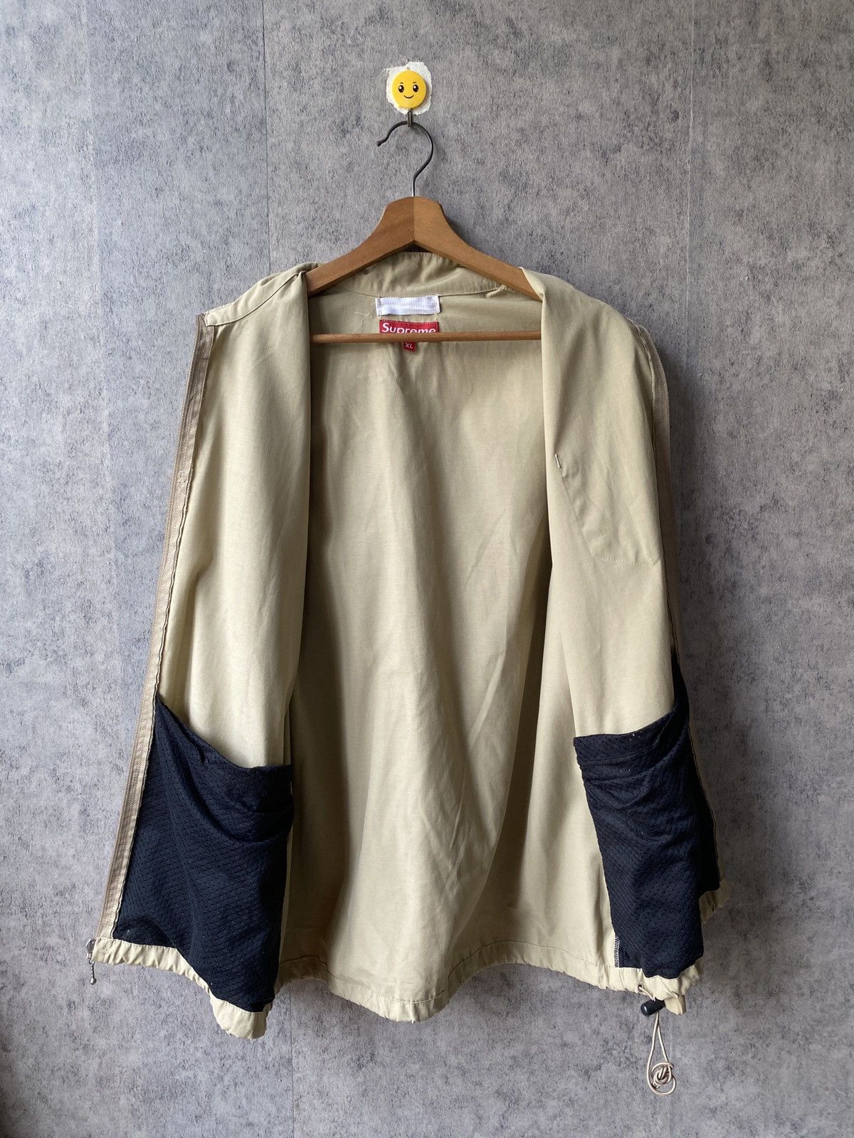 Supreme Vintage 90’s Supreme USA Made Beige Zip Up Jacket Size US XL / EU 56 / 4 - 12 Thumbnail