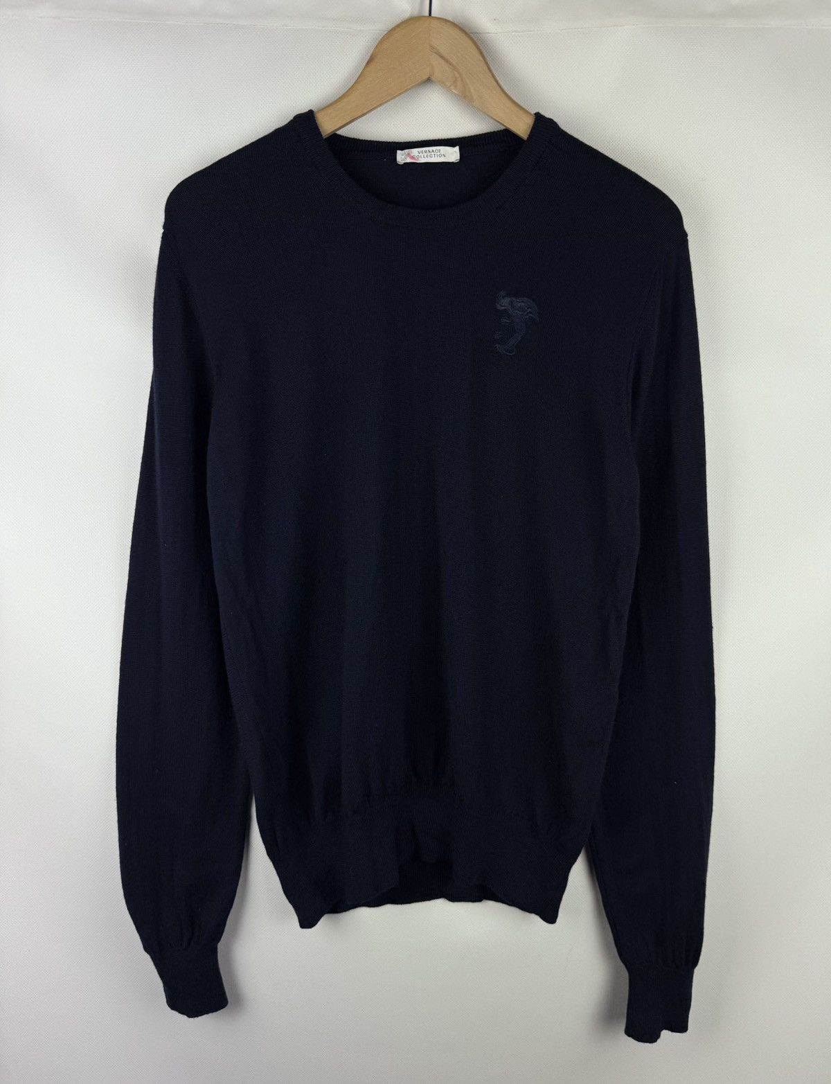 Versace Versace Collection Wool Crewneck Light Sweater Pullover Size US L / EU 52-54 / 3 - 1 Thumbnail
