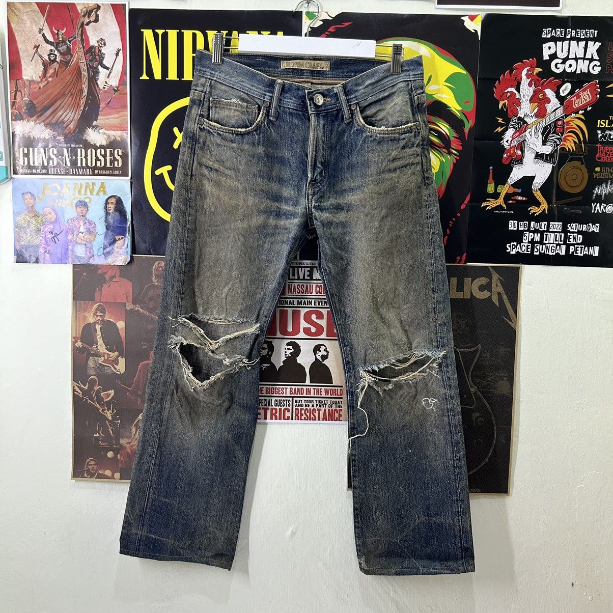 Vintage Vintage Denim Craft Selvedge Distressed Denim Size US 31 - 1 Thumbnail