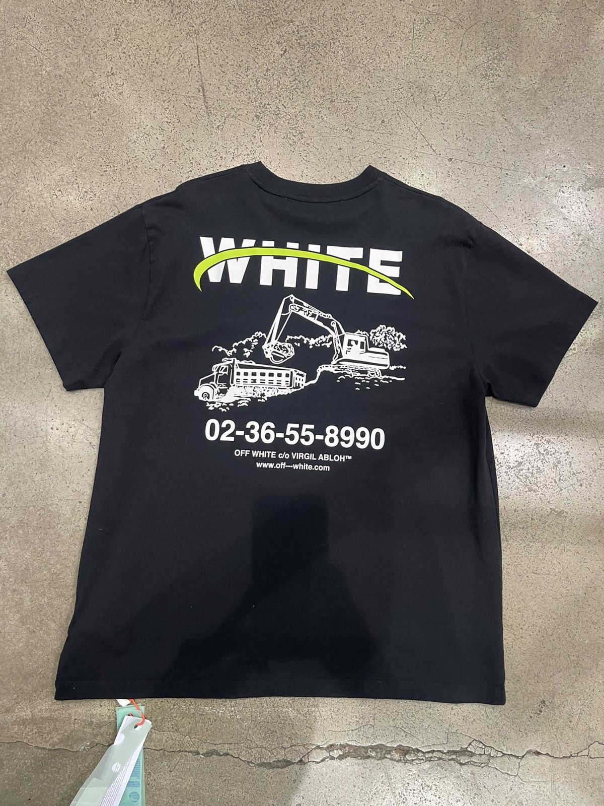 image of Off White x Virgil Abloh Off-White - Industrial Over T-Shirt Black, Men's (Size Small)