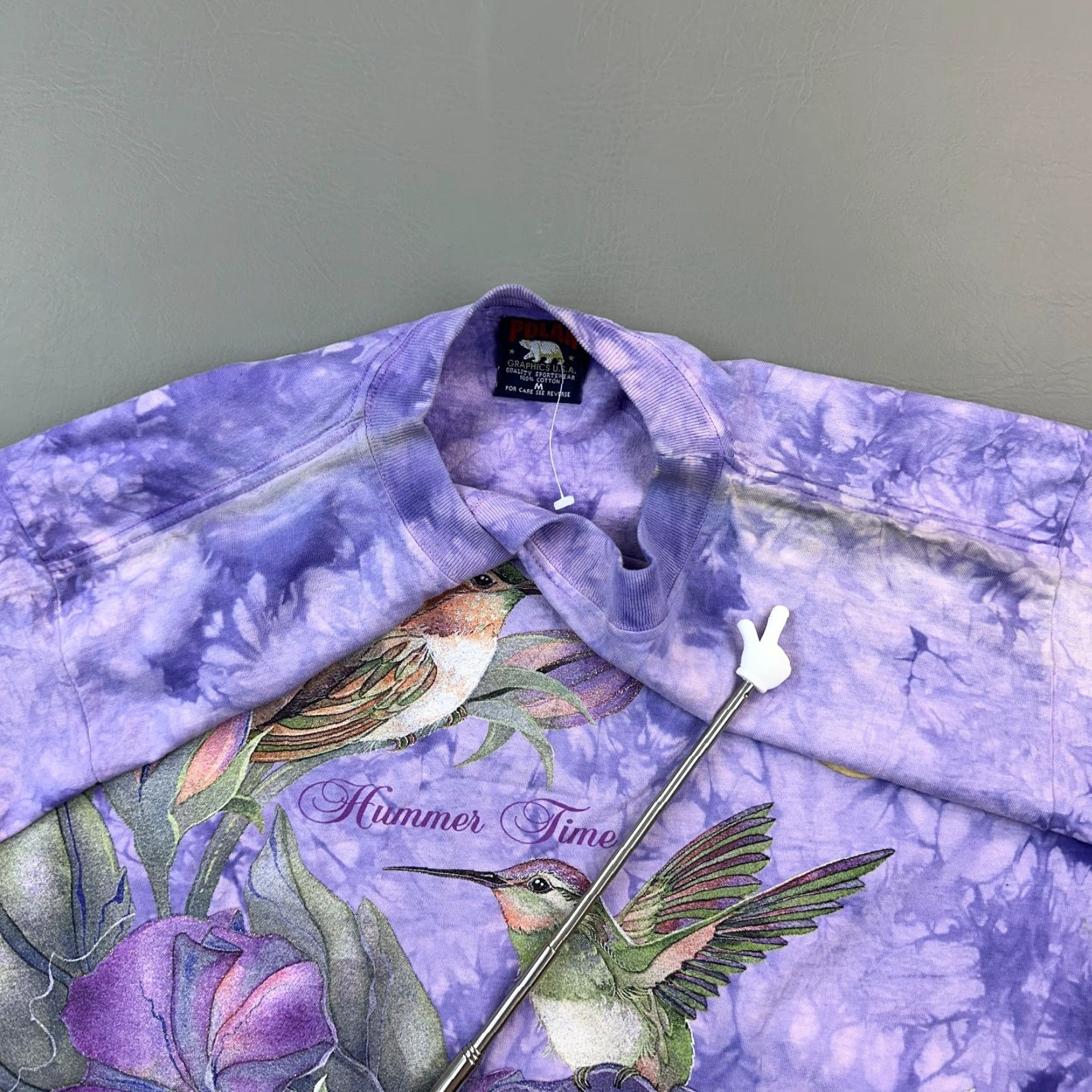 Vintage VINTAGE Polar Graphics USA Shirt Womens M Purple Hummingbird Deadstock 90s Tie Dye Shirt 90s USA Animals Bird Casual Womens Medium Size M / US 6-8 / IT 42-44 - 7 Thumbnail