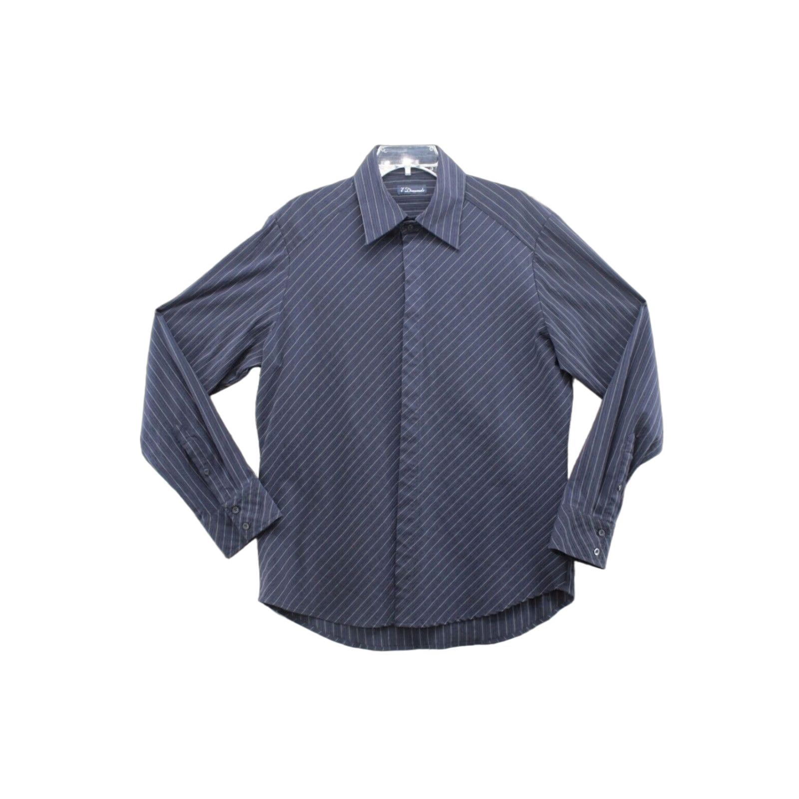 Vintage 7 Diamonds Shirt Men XL Blue Long Sleeve Textured Button-Up Cowboy Size US XL / EU 56 / 4 - 1 Thumbnail
