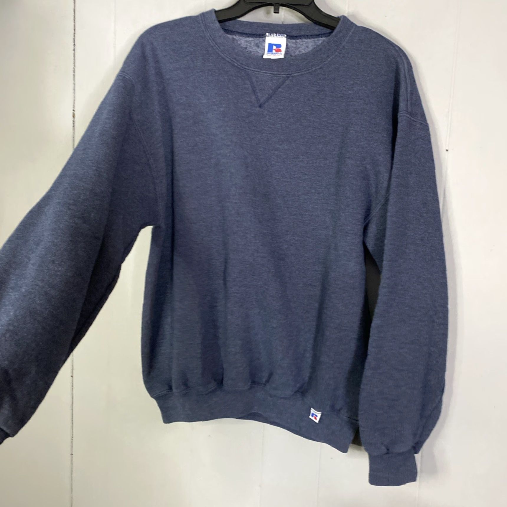 Vintage VINTAGE Russel Crewneck Sweater Dark Gray Heathered 90s Y2K Medium M Unisex Adults Pullover Crew Neck Size US M / EU 48-50 / 2 - 6 Thumbnail