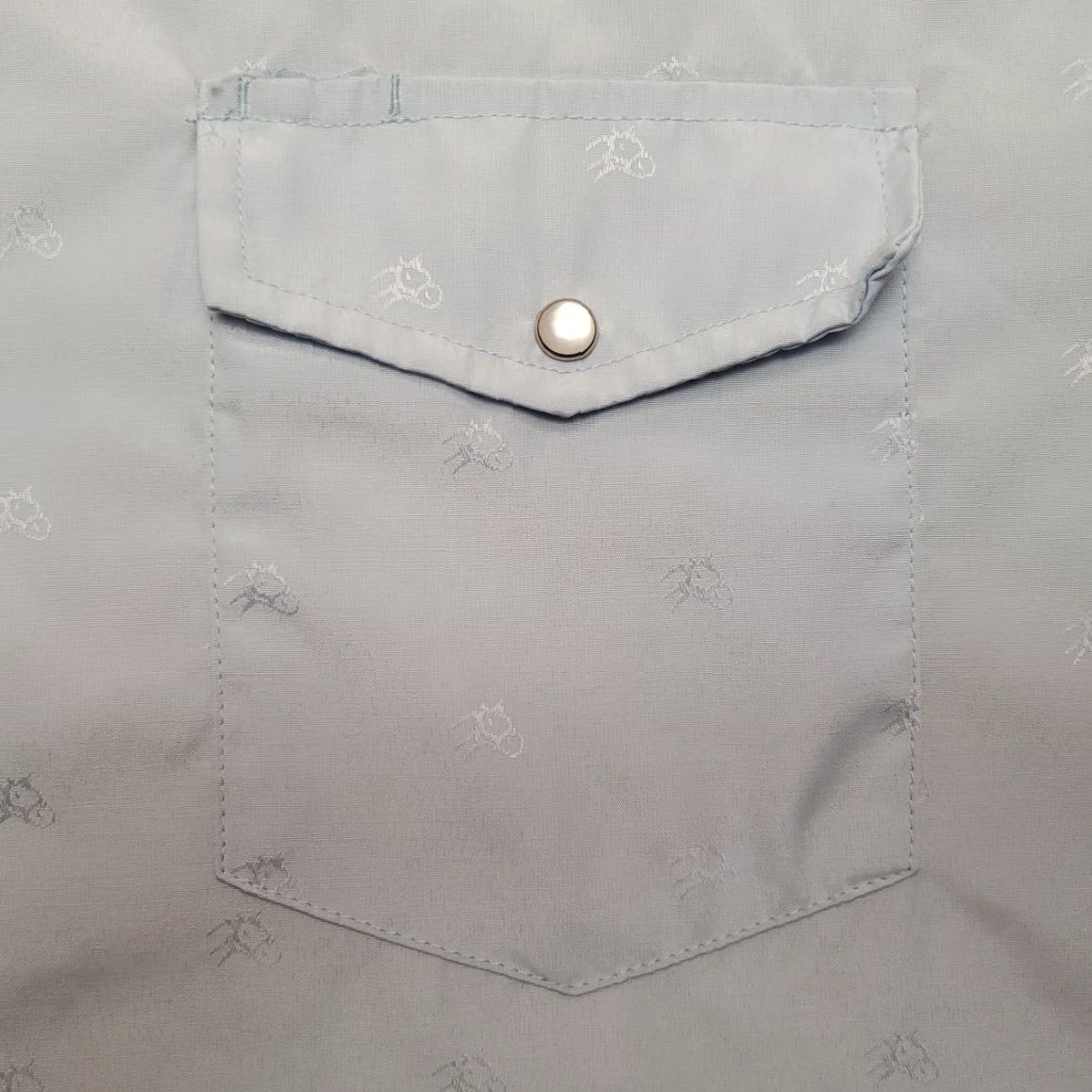 Roper Roper Shirt Mens XXL Blue Geometric Horse Head Pearl Snap Western Cowboy Casual Shirt Size US XXL / EU 58 / 5 - 4 Thumbnail