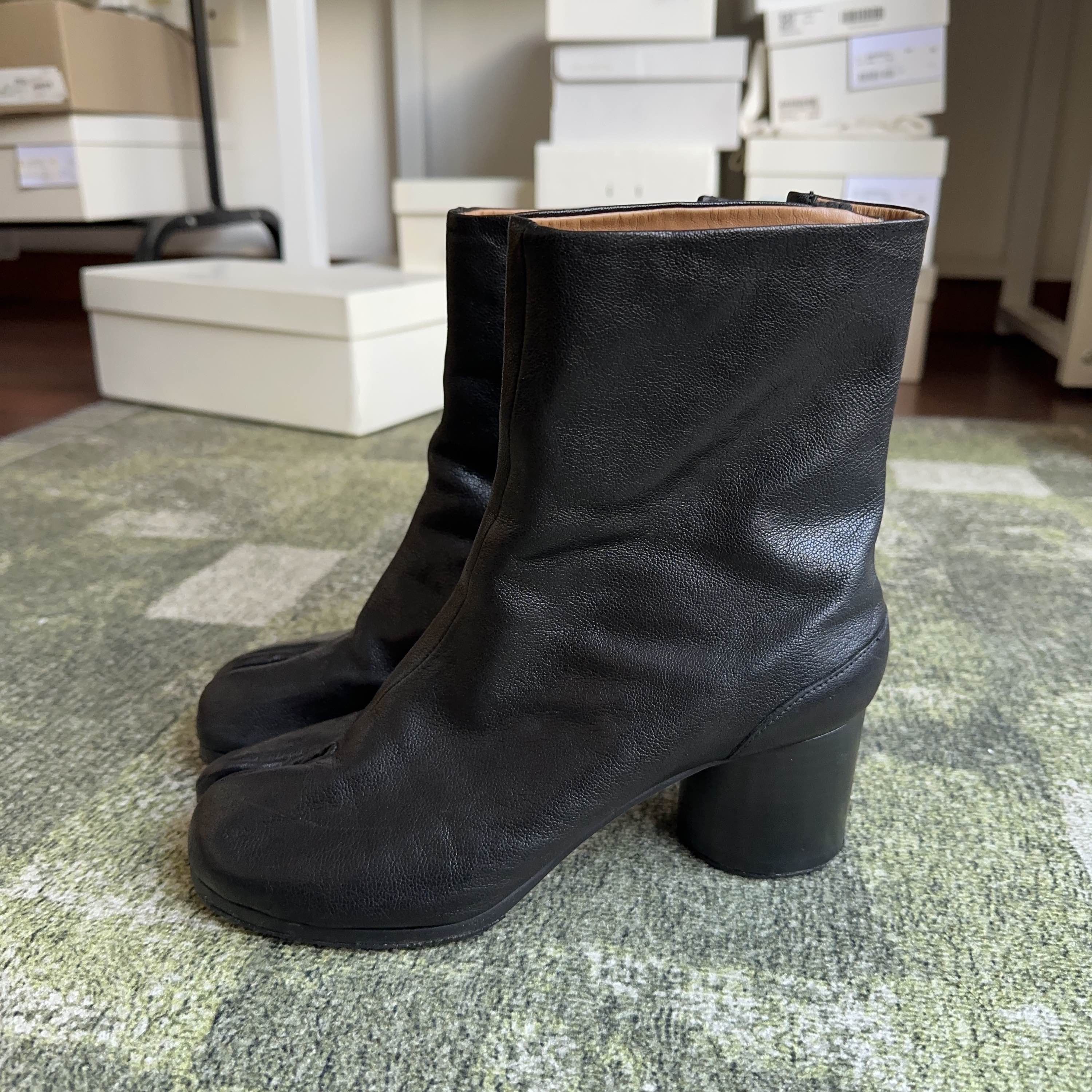 Maison Margiela Maison Margiela Tabi Leather Block Heel Boots Size 37 Size US 7 / IT 37 - 1 Thumbnail
