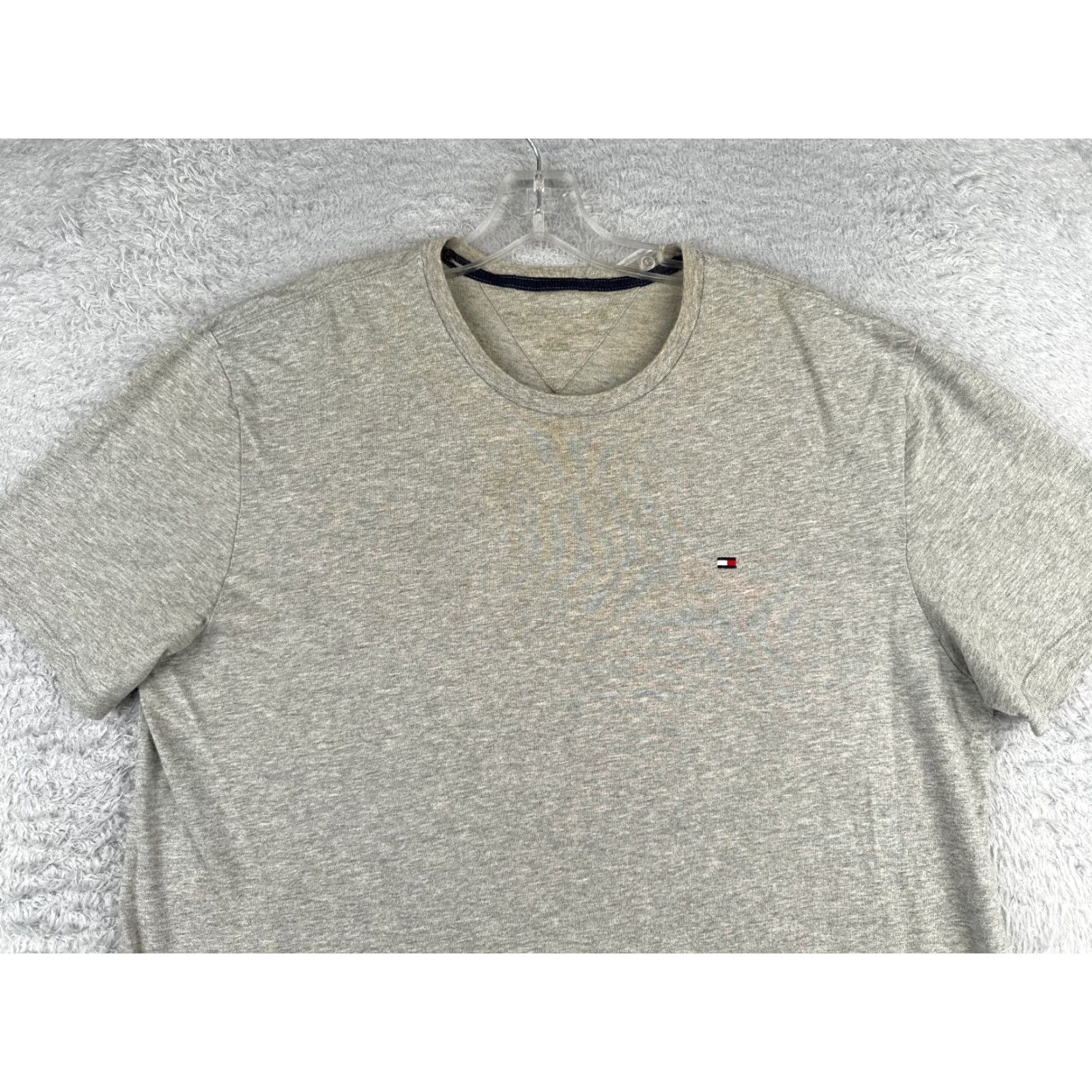 Tommy Hilfiger Tommy Hilfiger Shirt Adult Large Gray Short Sleeve Crew Neck 100% Cotton Men Size US L / EU 52-54 / 3 - 4 Thumbnail