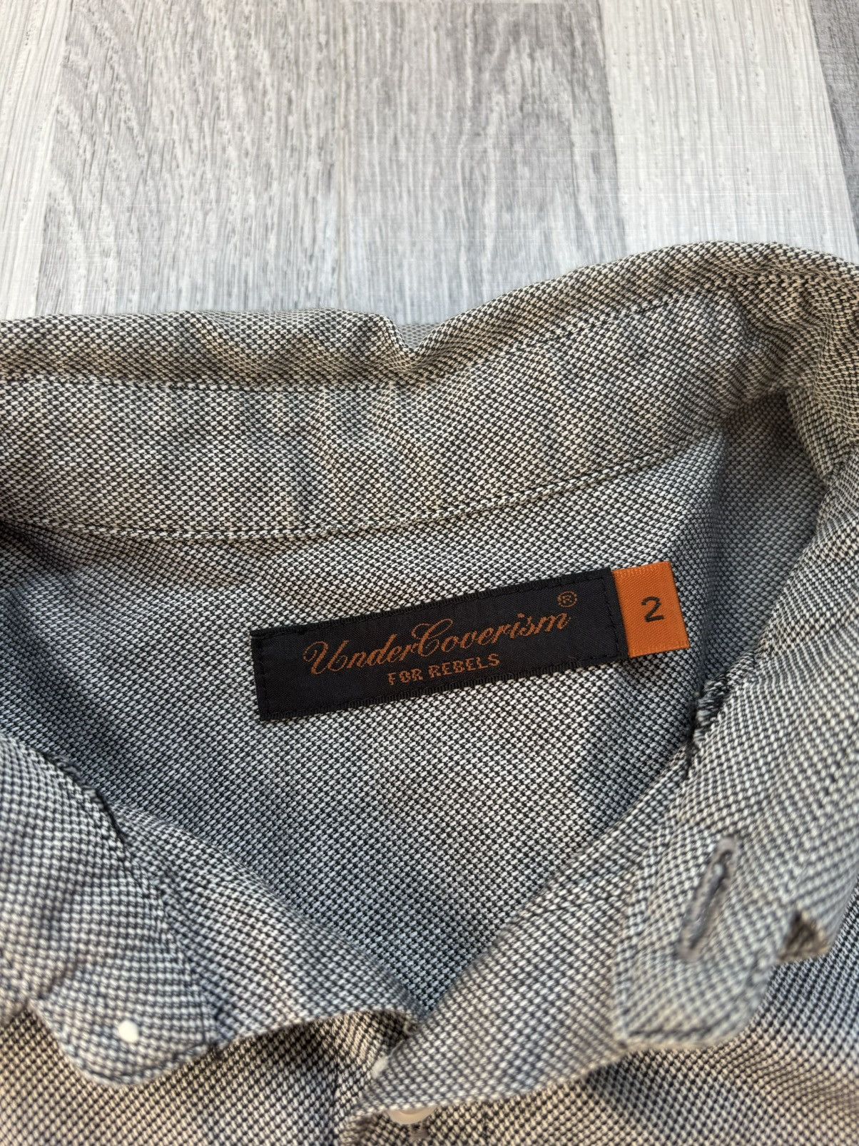 John Undercover × Jun Takahashi × Undercover Undercover 07AW Grey Button Up Down Shirt Size US M / EU 48-50 / 2 - 3 Thumbnail