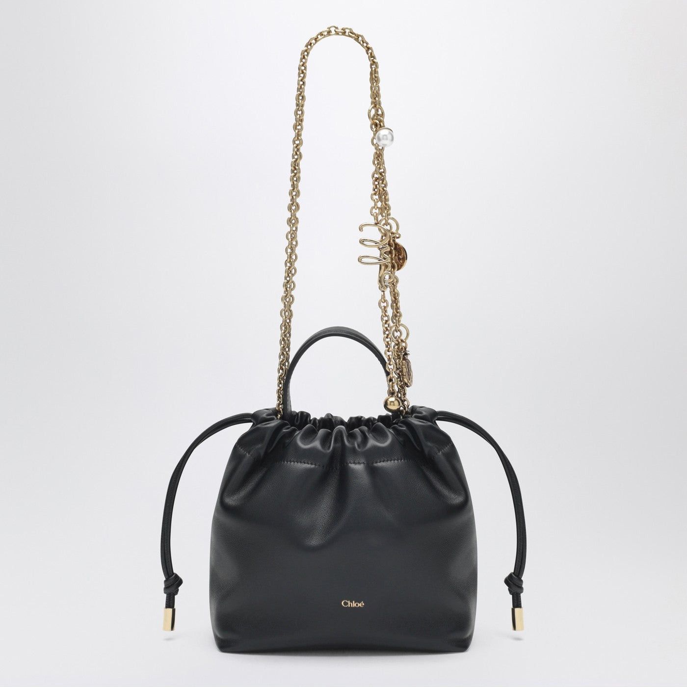 Chloe Chloe Black Mini Shoulder Bag With Chain Size ONE SIZE - 1 Thumbnail