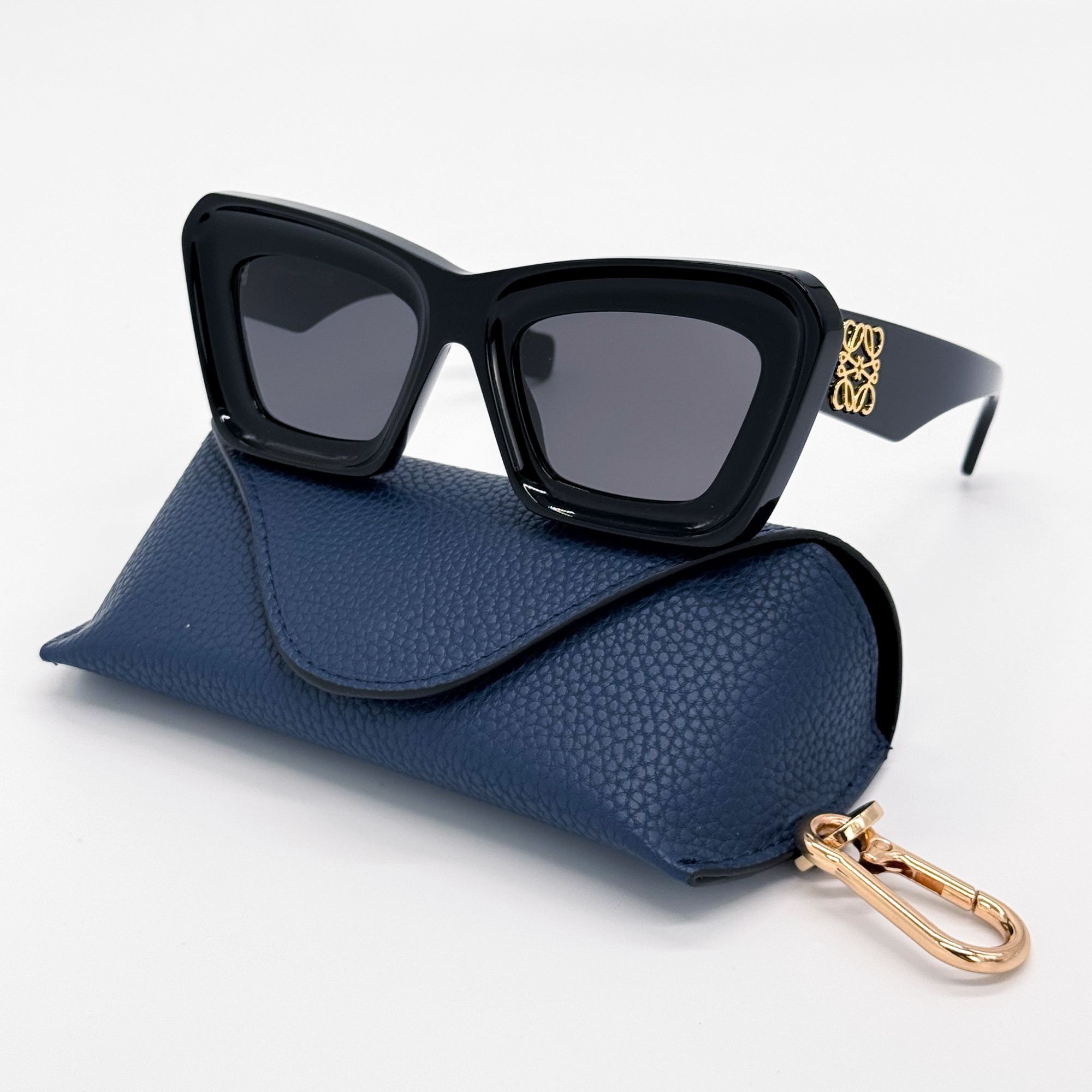 NEW LW40140U 25E, LOEWE SUNGLASSES CAT EYE LOEWE EYEWEAR NEW LOEWE ROUND DARK BLUE WOMEN SUNGLASSES | Mercari main image 2