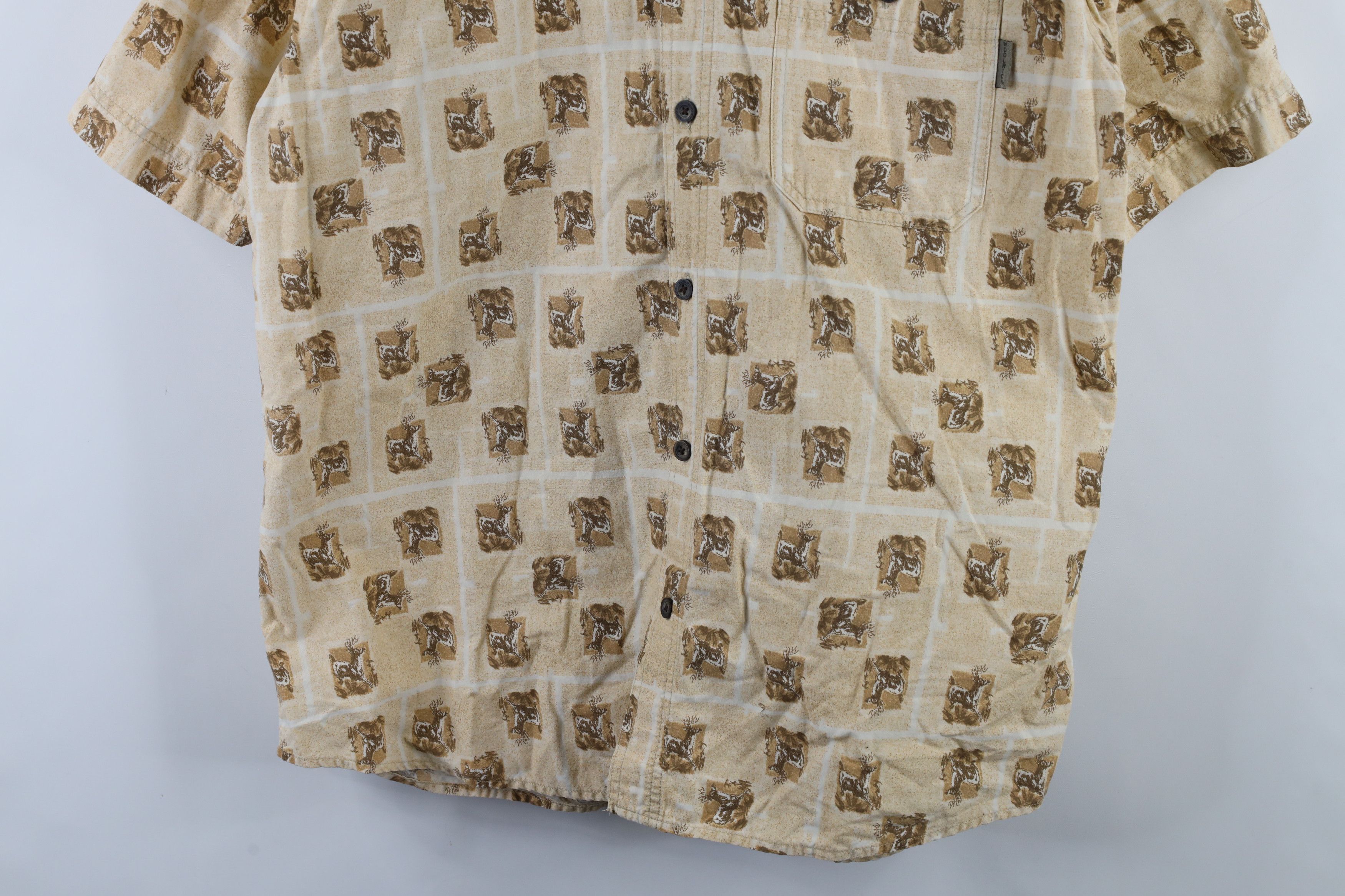 Vintage × Woolrich Woolen Mills Vintage 90s Woolrich Over Print Short Sleeve Button Shirt Size US XL / EU 56 / 4 - 3 Thumbnail