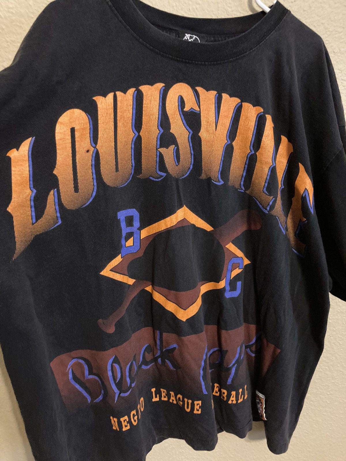 Authentic Negro Leagues × Vintage Vintage 90s AOP Louisville Black Caps Negro League Shirt Size US XXL / EU 58 / 5 - 6 Thumbnail