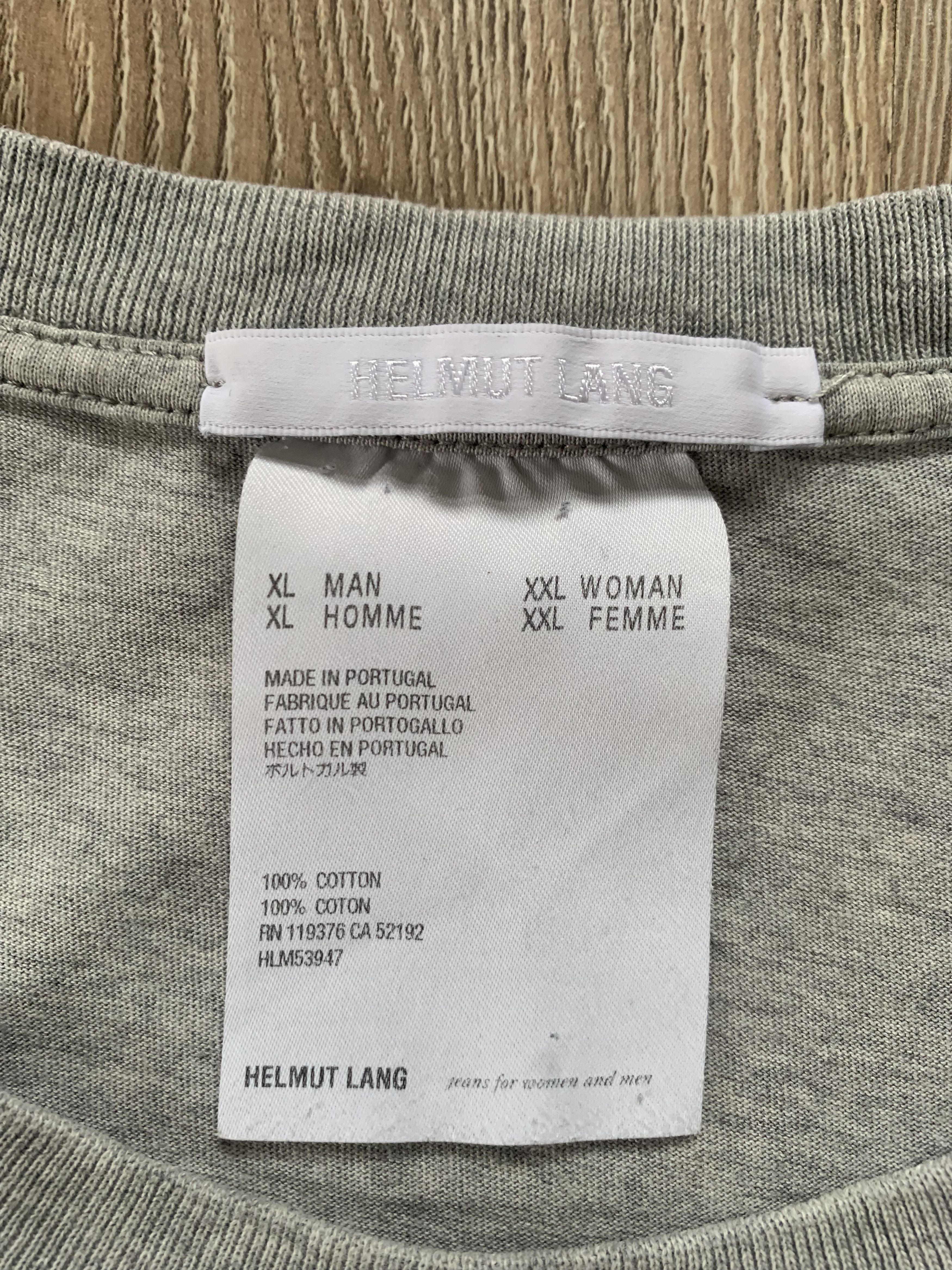 Helmut Lang Helmut Lang Graphic Car Print Grey T-Shirt “HL!” Size US XL / EU 56 / 4 - 7 Thumbnail