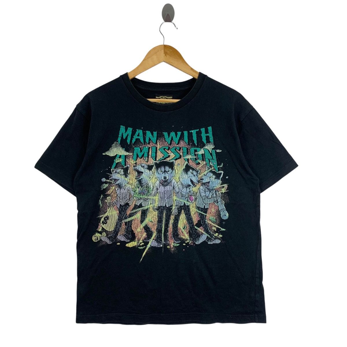 Japanese Brand MAN WITH A MISSION One Wish Tour Japanese Band Tshirt Size US M / EU 48-50 / 2 - 1 Thumbnail