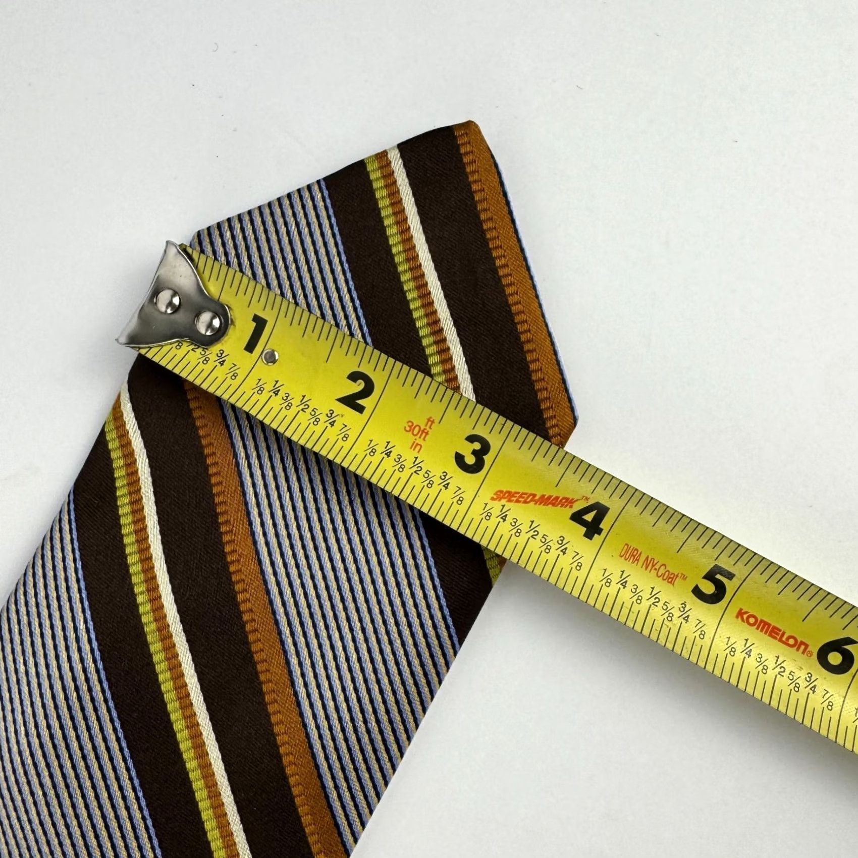Robert Talbott Robert Talbott Tie Silk Brown Gold Striped Vintage Nordstrom Best of Class Men One Size 57"-60" Classic Logo Adjustable Size ONE SIZE - 7 Thumbnail