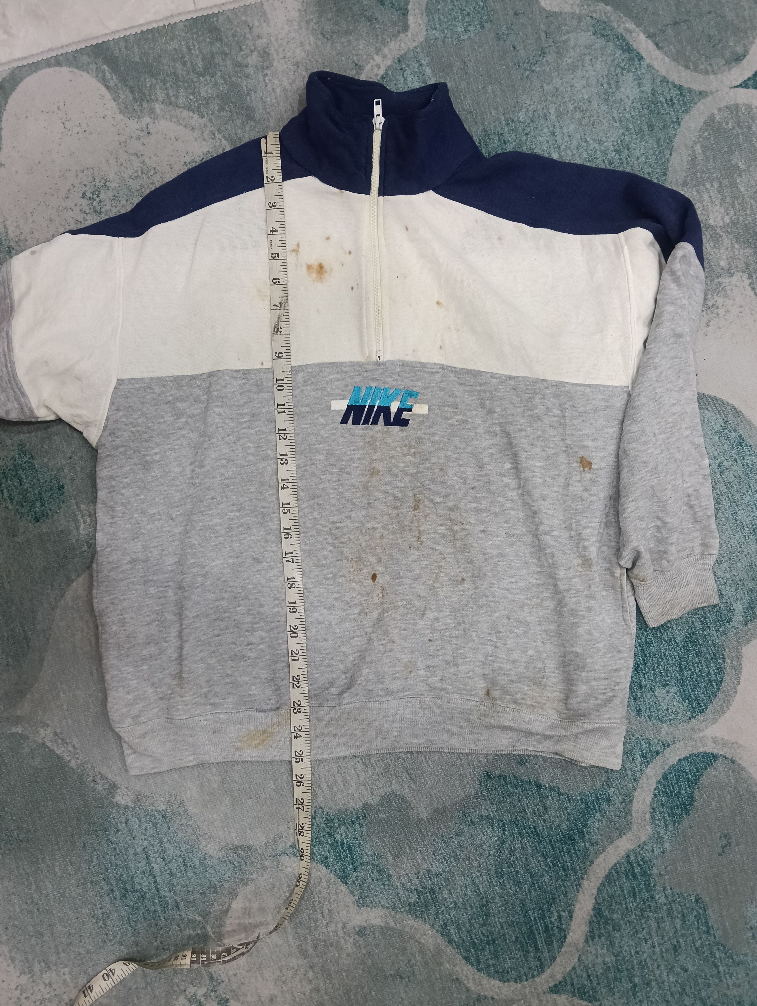 Nike × Vintage Vintage Nike Half Zipper 3 Tones Size US XL / EU 56 / 4 - 16 Thumbnail