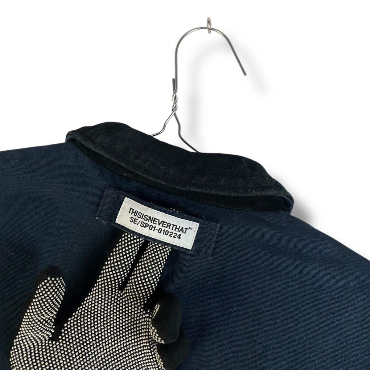 thisisneverthat THISISNEVERTHAT LEATHER COLLAR OVERSIZED WORKWEAR JACKET Size US L / EU 52-54 / 3 - 9 Thumbnail